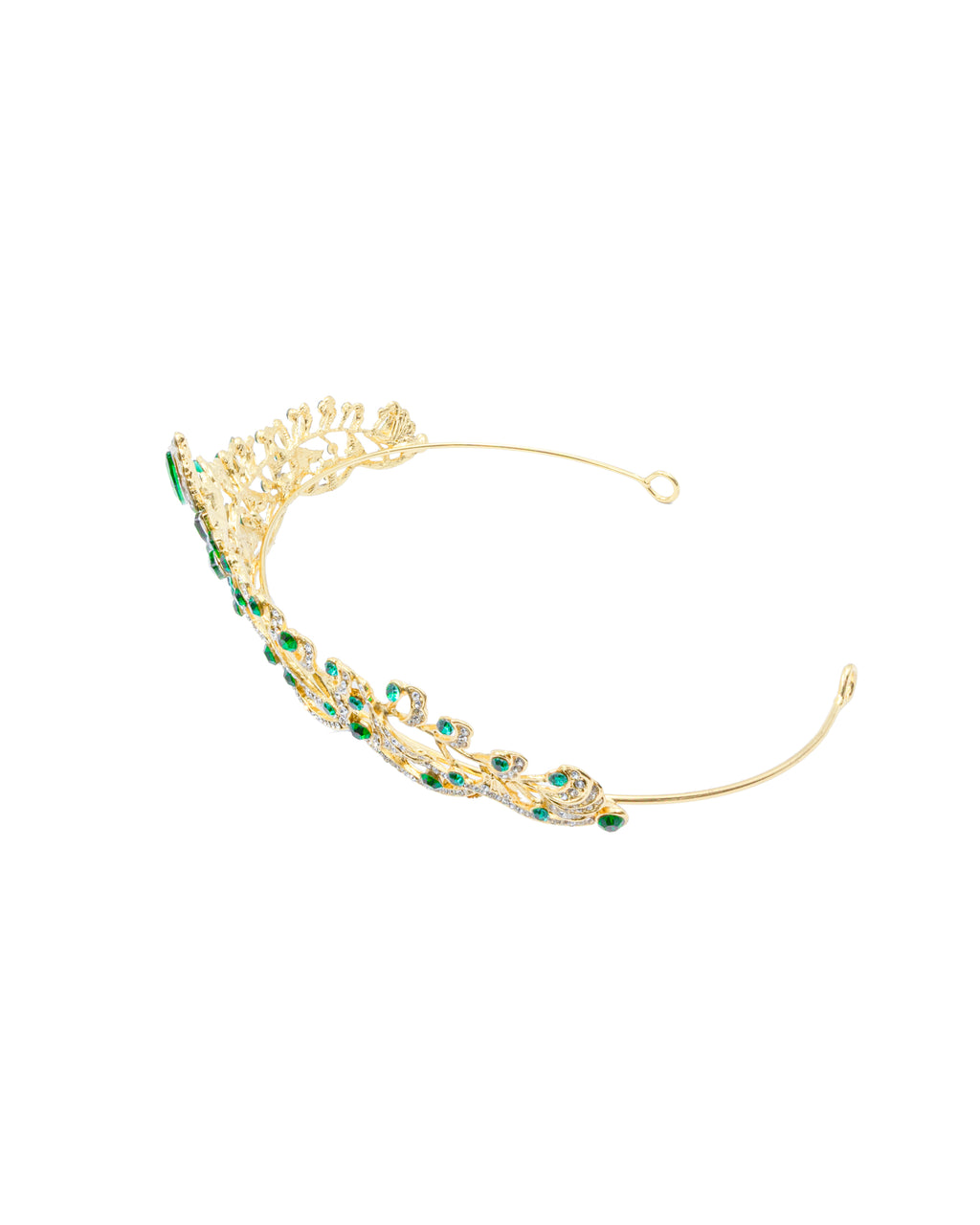 Corona Dorada de Diadema con piedras  - M219 Oro Laminado