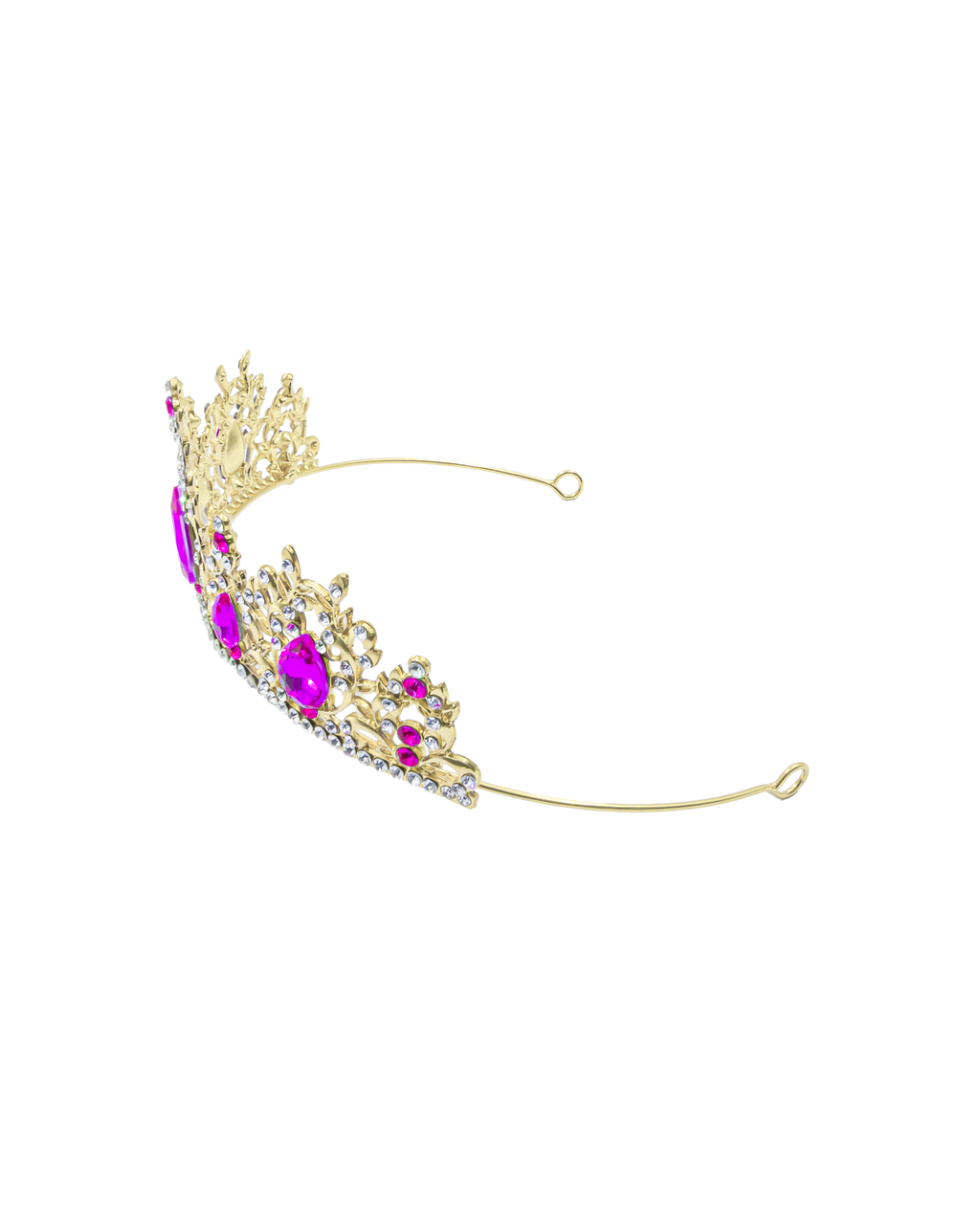 Corona Dorada de Diadema con piedras  - M248 Oro Laminado