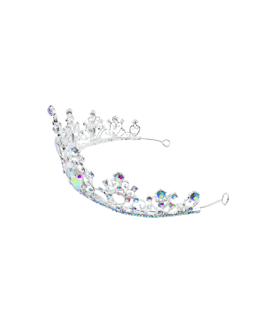Corona Plateada de Diadema con piedras  - M170 Oro Laminado