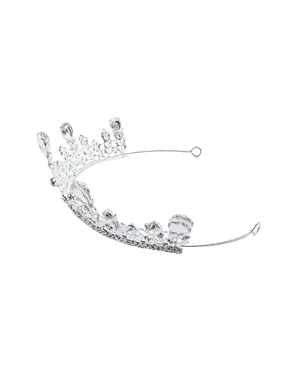 Corona Plateada de Diadema con piedras  - M175 Oro Laminado
