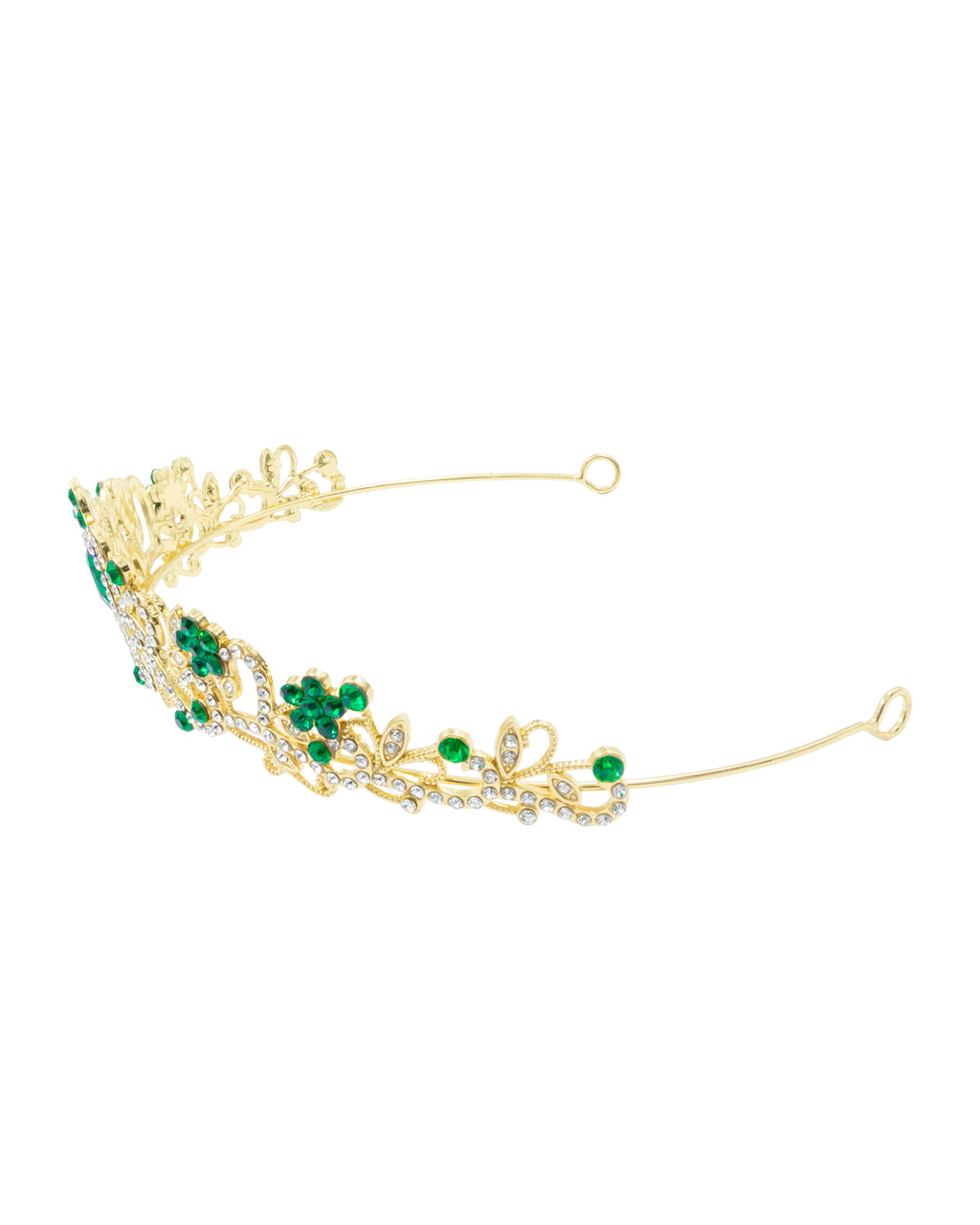 Corona Dorada de Diadema con piedras  - M129 Oro Laminado