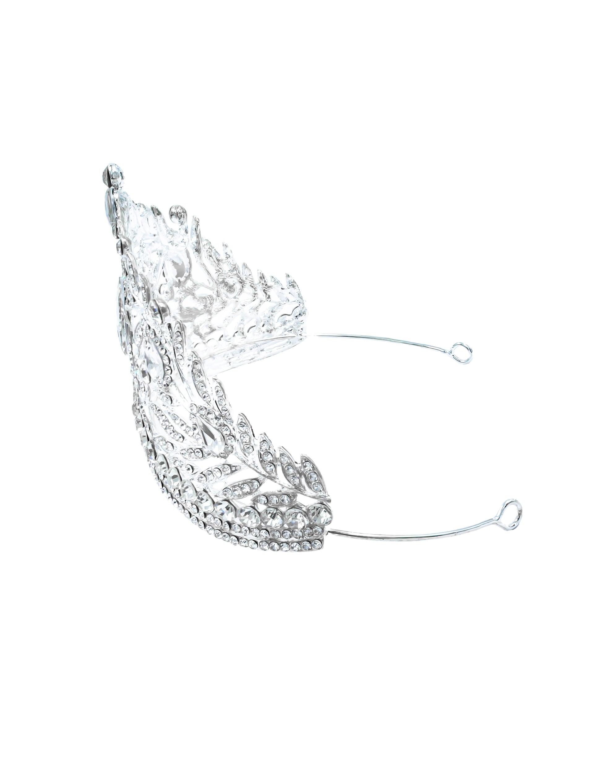 Corona Plateada de Diadema con piedras  - M69 Oro Laminado