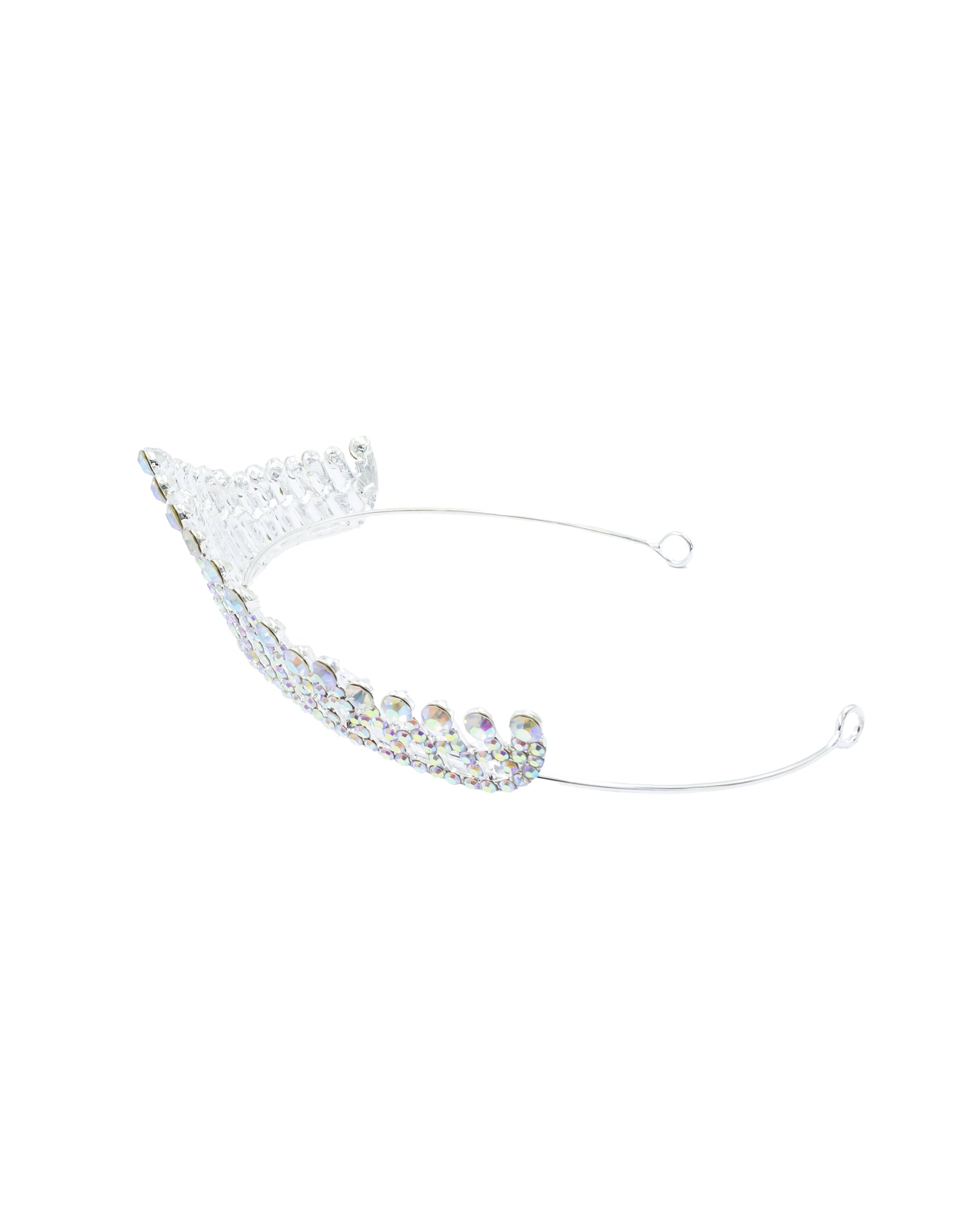 Corona Plateada de Diadema con piedras  - M105 Oro Laminado