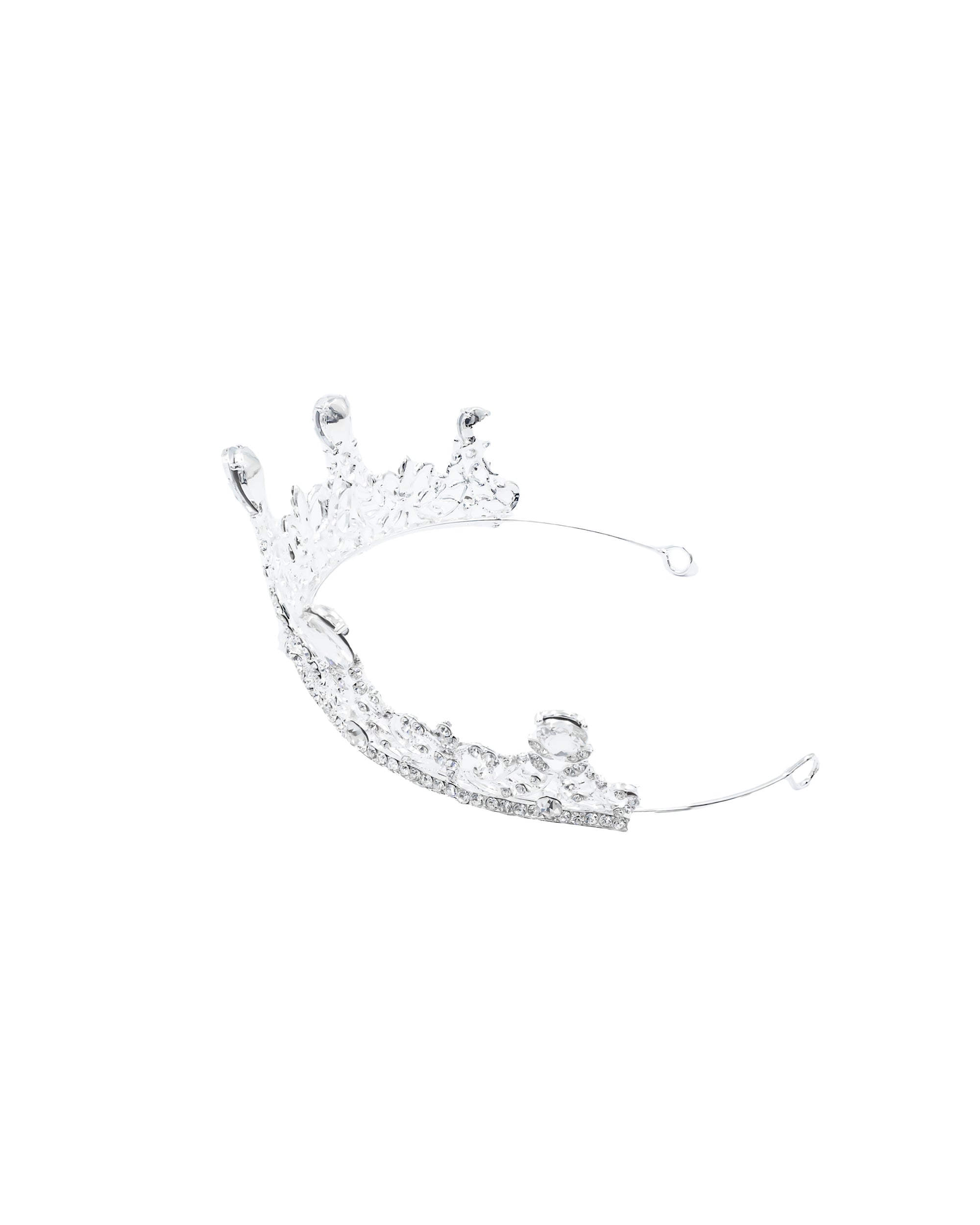 Corona Plateada de Diadema con piedras  - M48 Oro Laminado