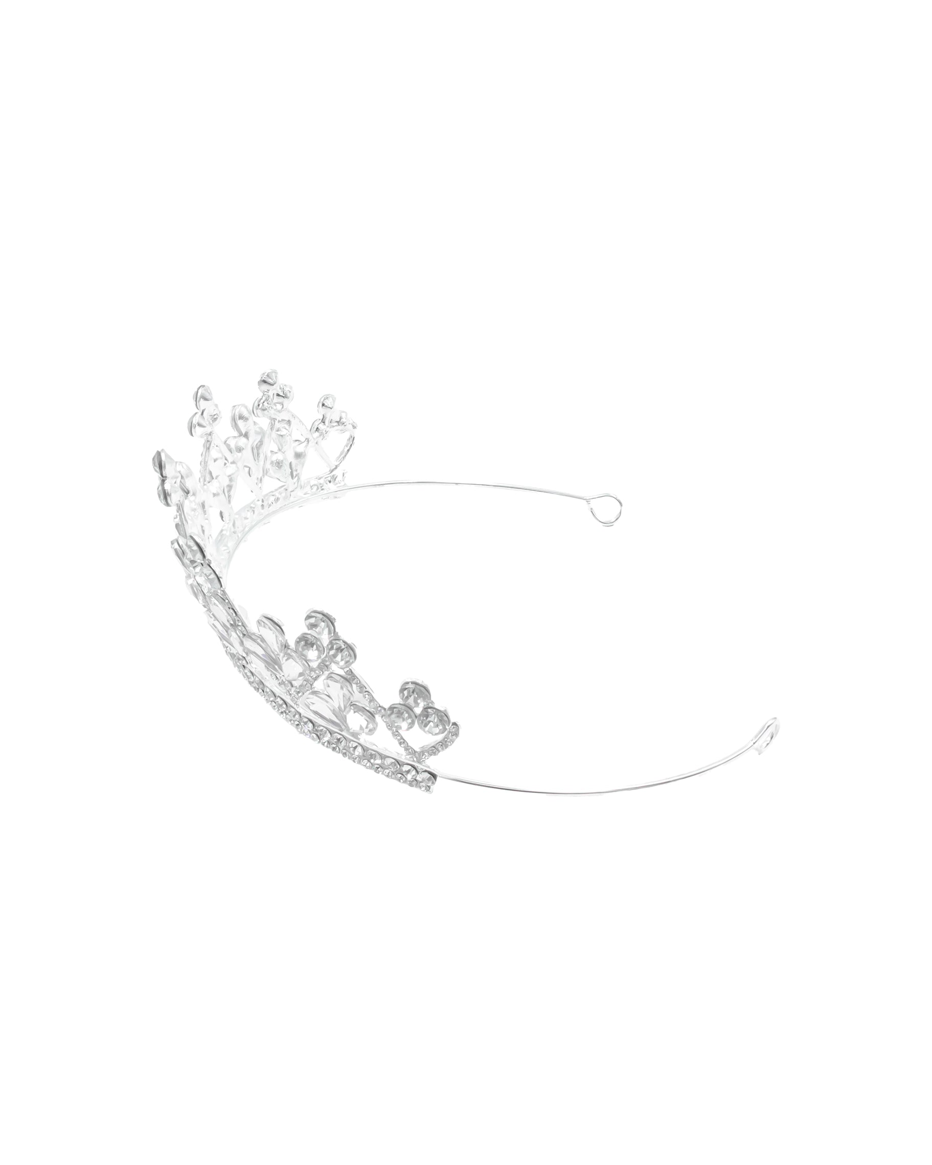 Corona Plateada de Diadema con piedras  - M98 Oro Laminado
