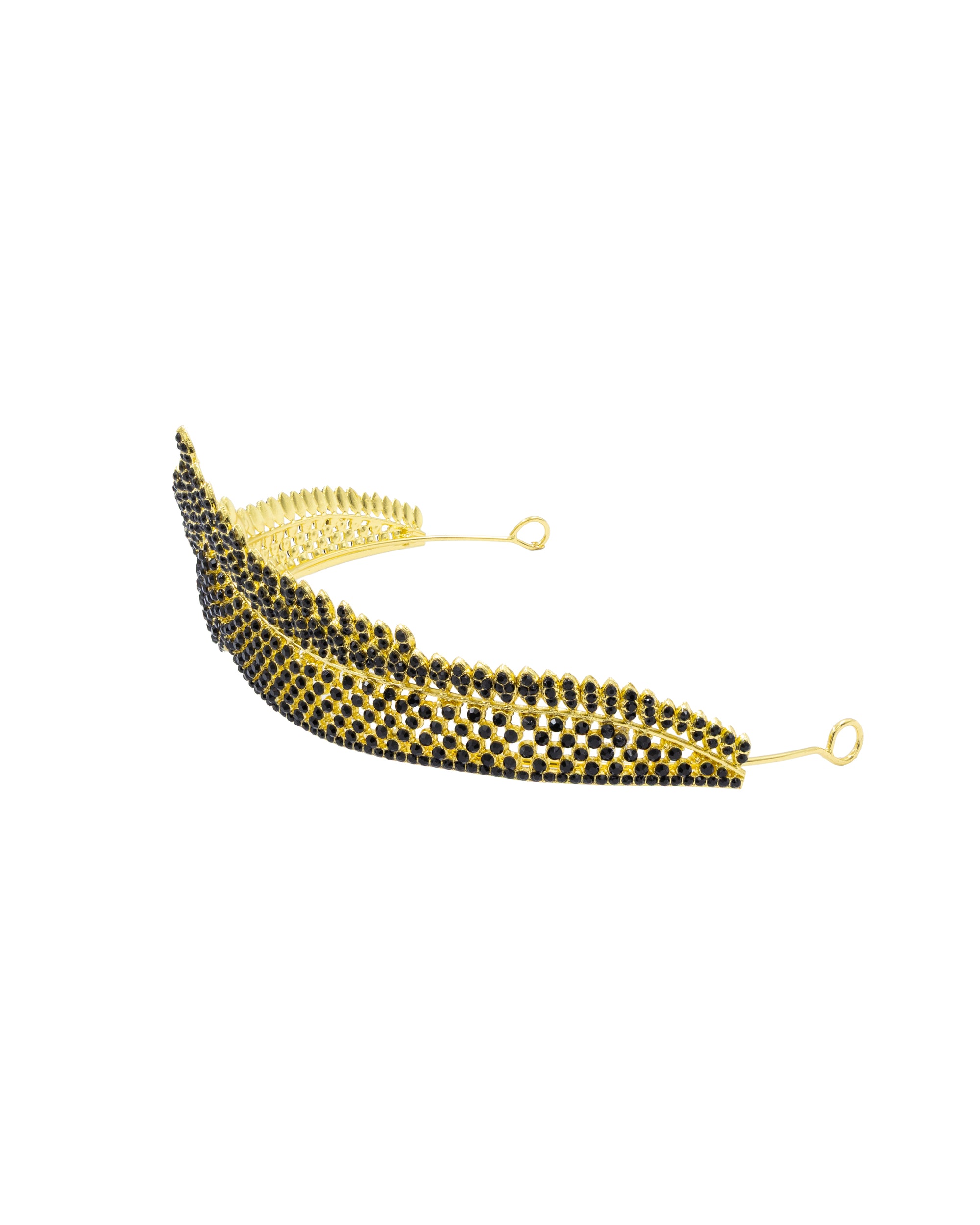 Corona Dorada de Diadema con piedras  - M140 Oro Laminado
