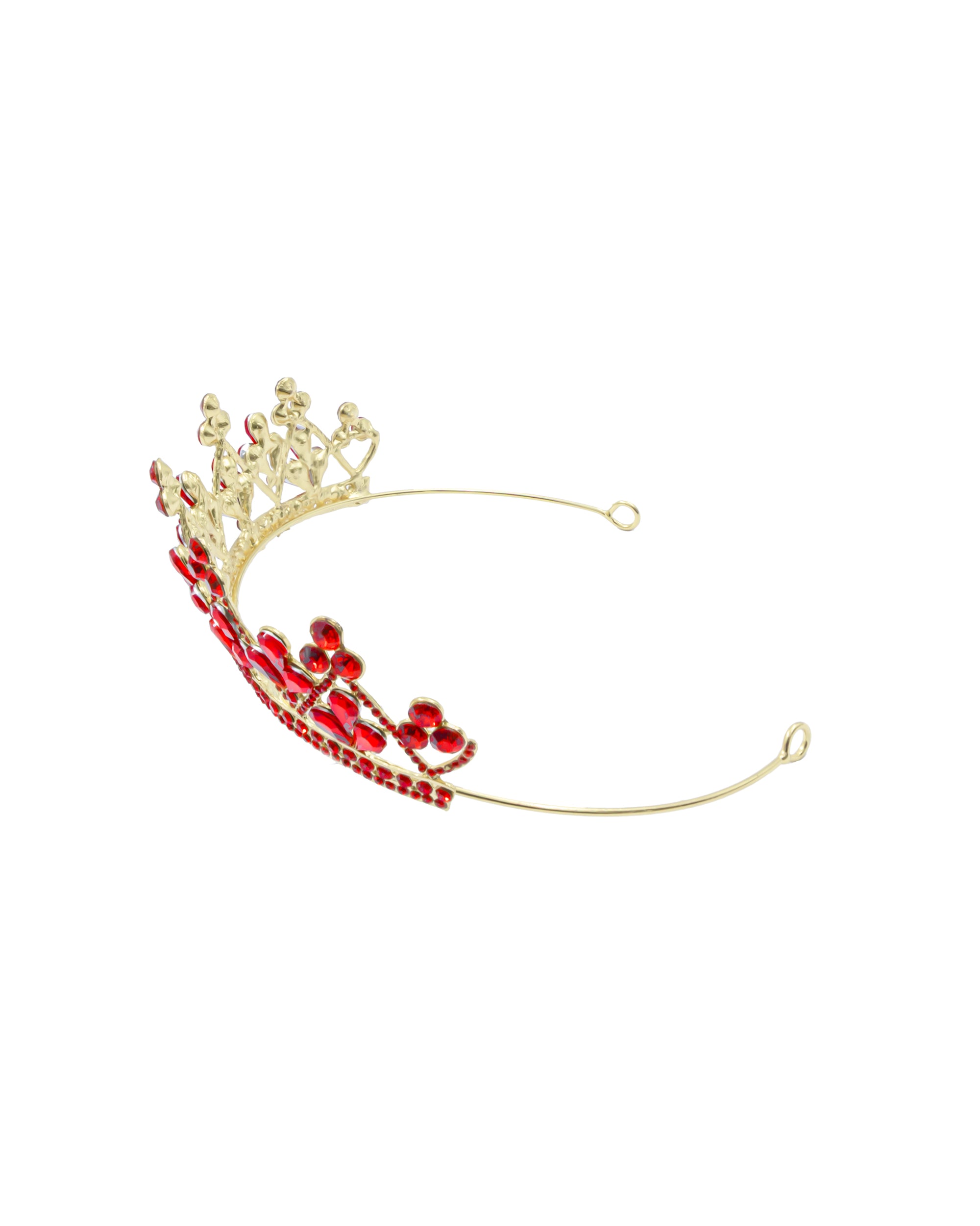 Corona Dorada de Diadema con piedras  - M226 Oro Laminado