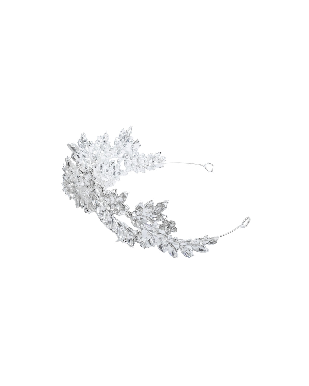 Corona Plateada de Diadema con piedras  - M79 Oro Laminado