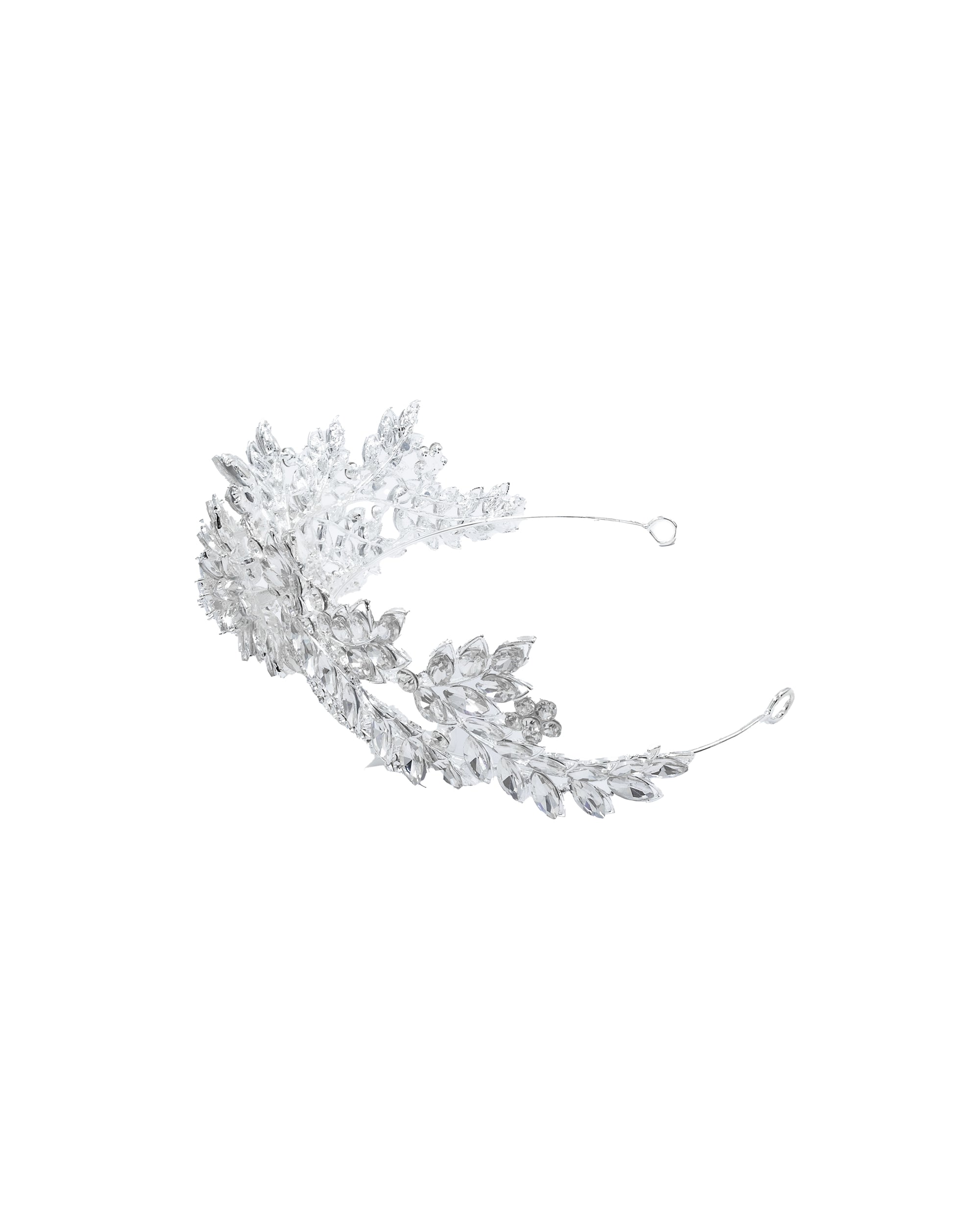 Corona Plateada de Diadema con piedras  - M79 Oro Laminado