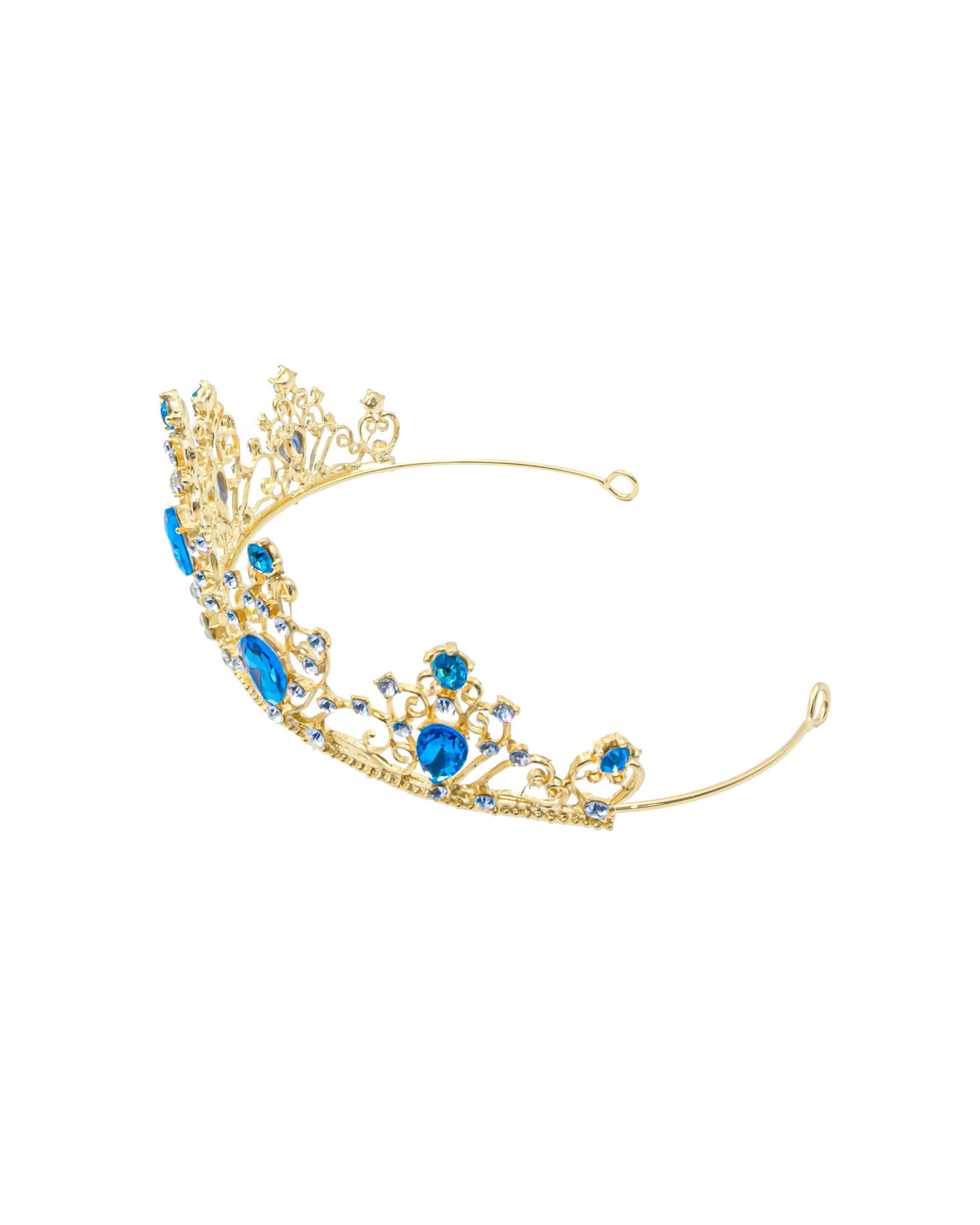 Corona Dorada de Diadema con piedras  - M245 Oro Laminado