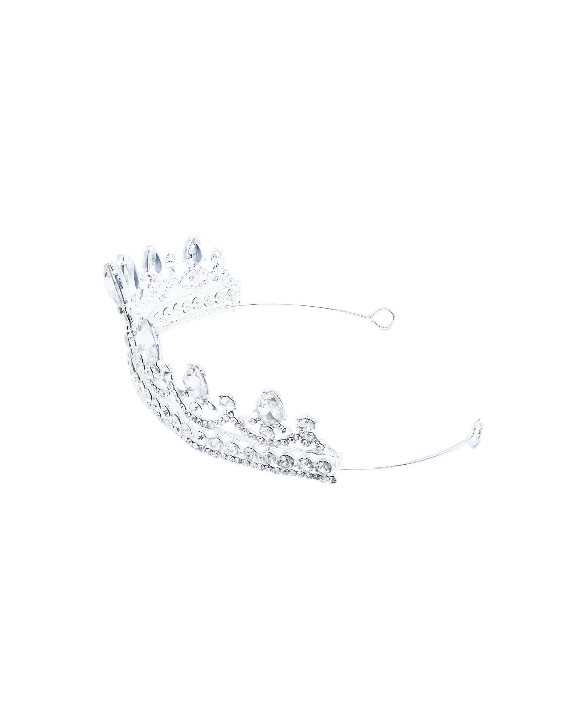 Corona Plateada de Diadema con piedras  - M25 Oro Laminado