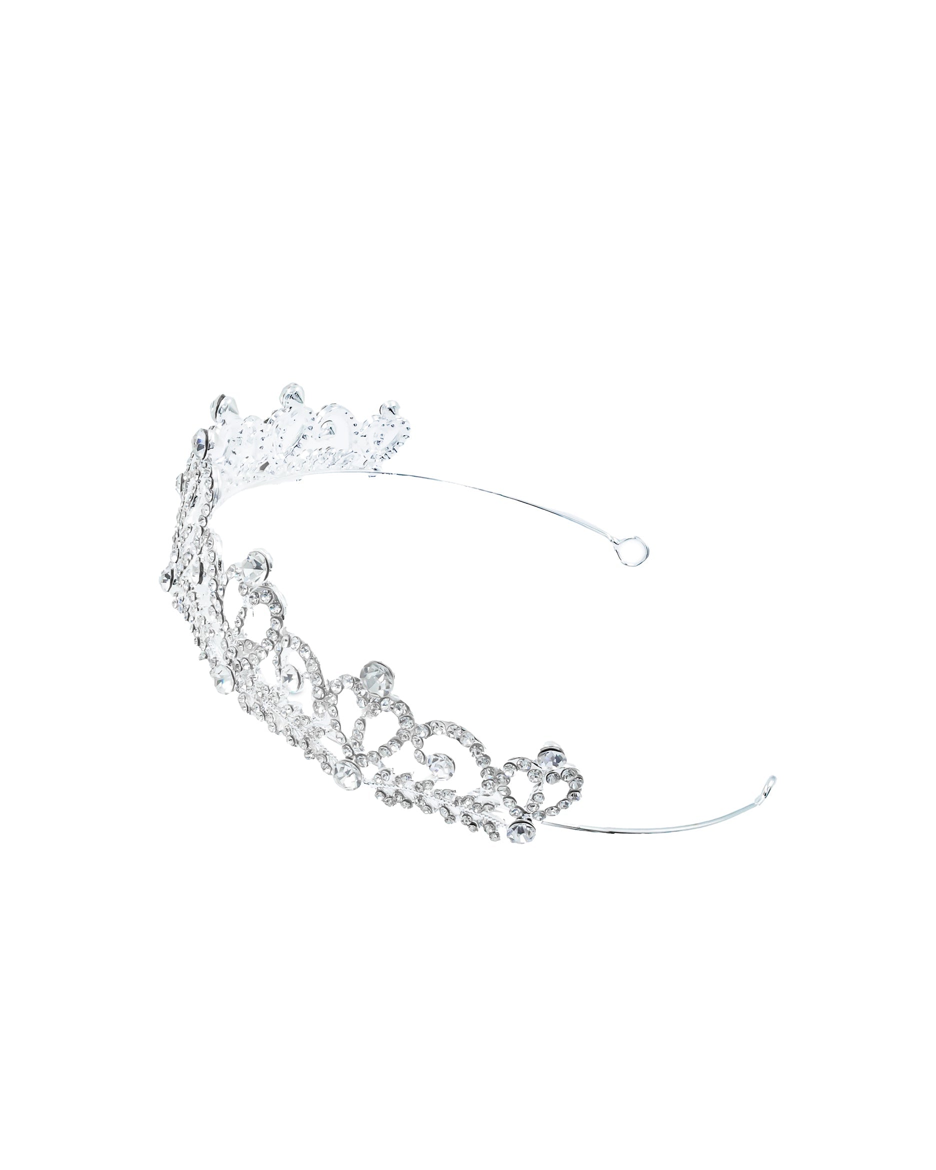 Corona Plateada de Diadema con piedras  - M45 Oro Laminado