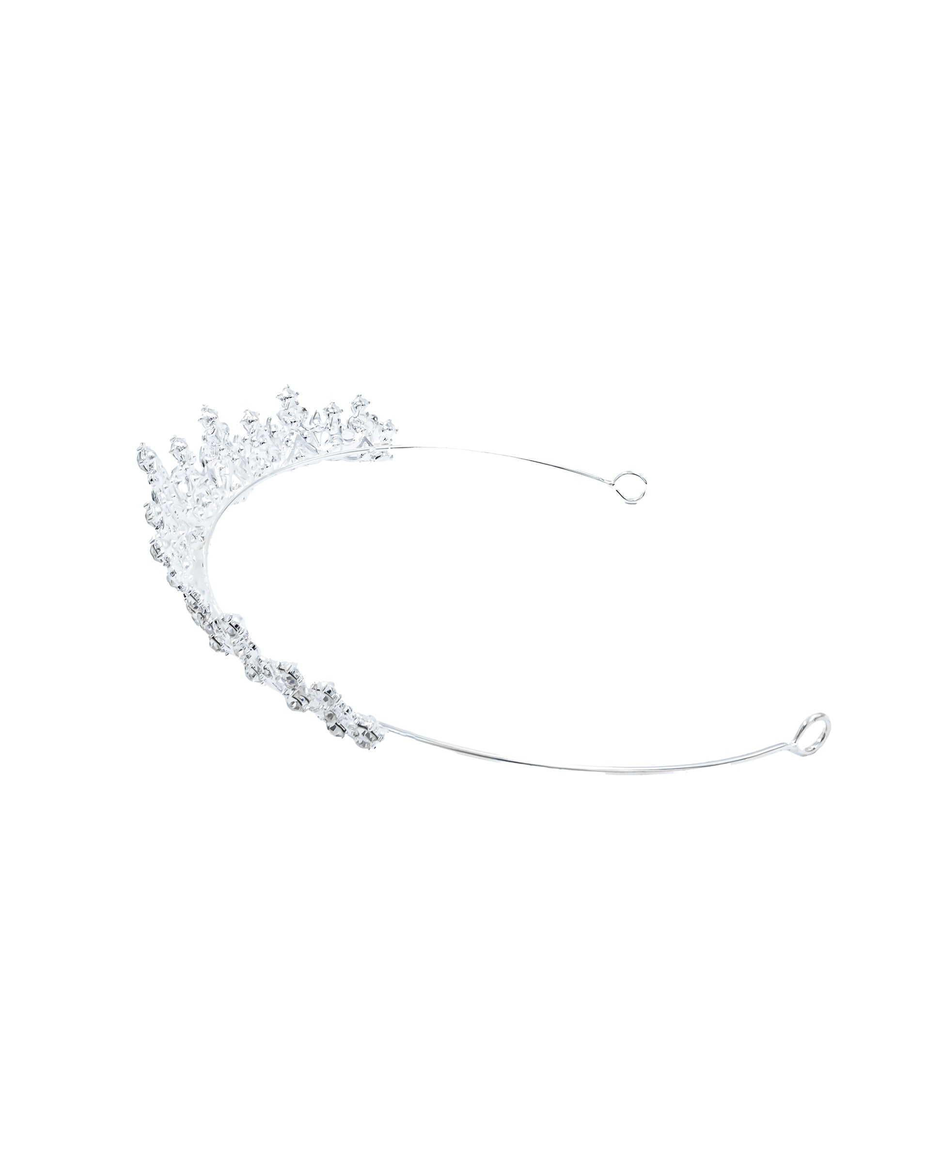 Corona Plateada de Diadema con piedras  - M65 Oro Laminado