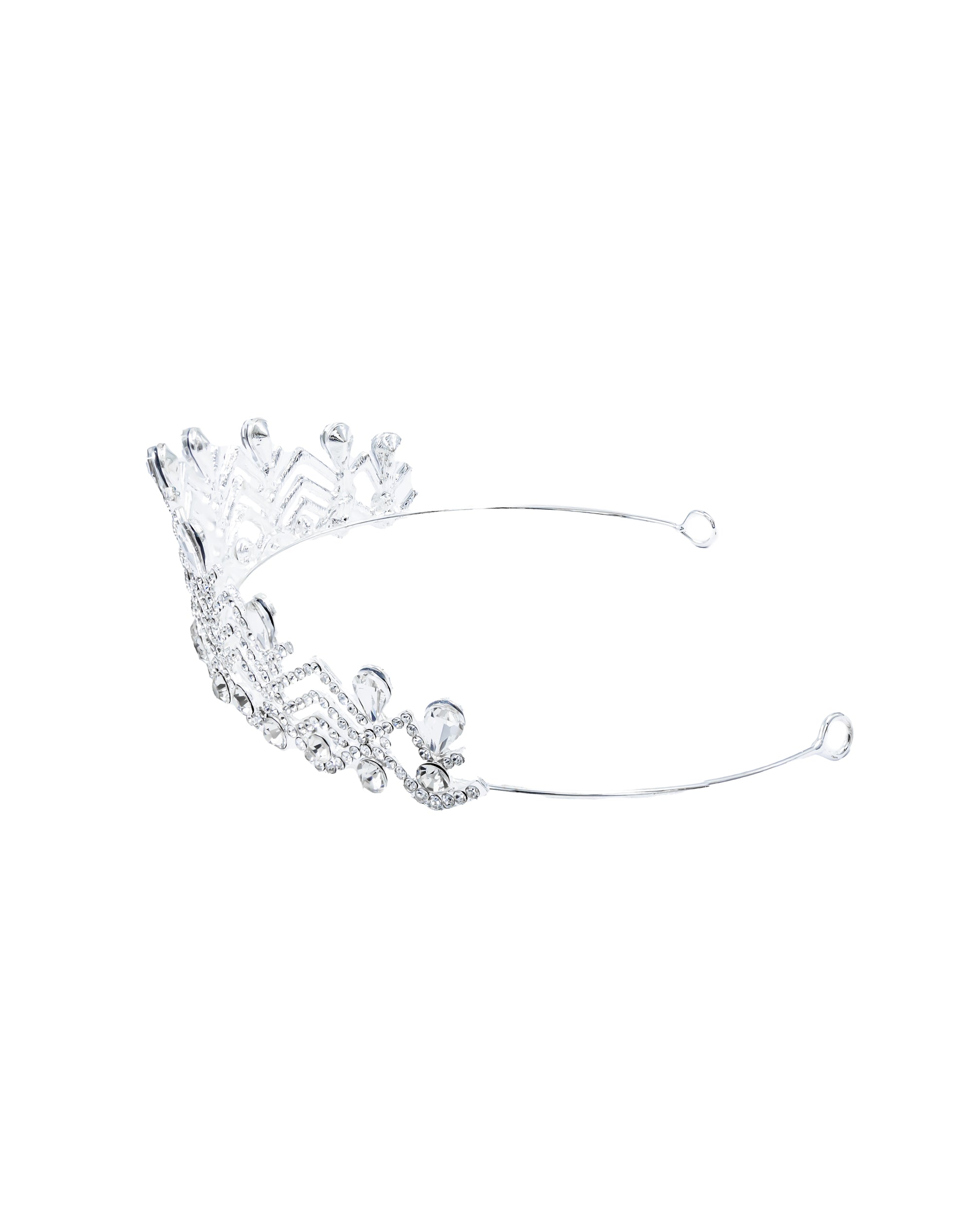 Corona Plateada de Diadema con piedras  - M22 Oro Laminado