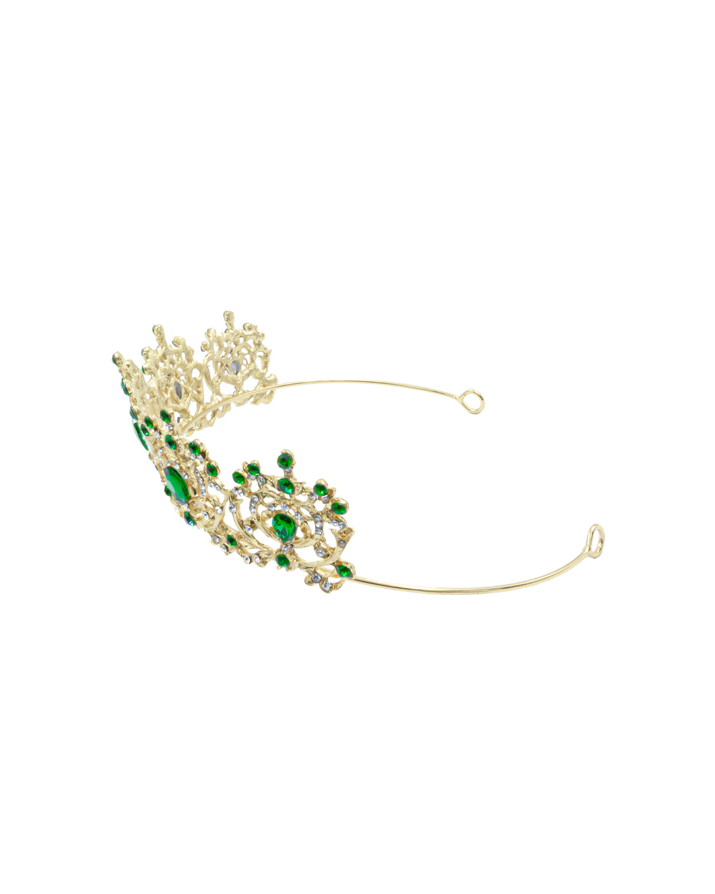 Corona Dorada de Diadema con piedras  - M191 Oro Laminado