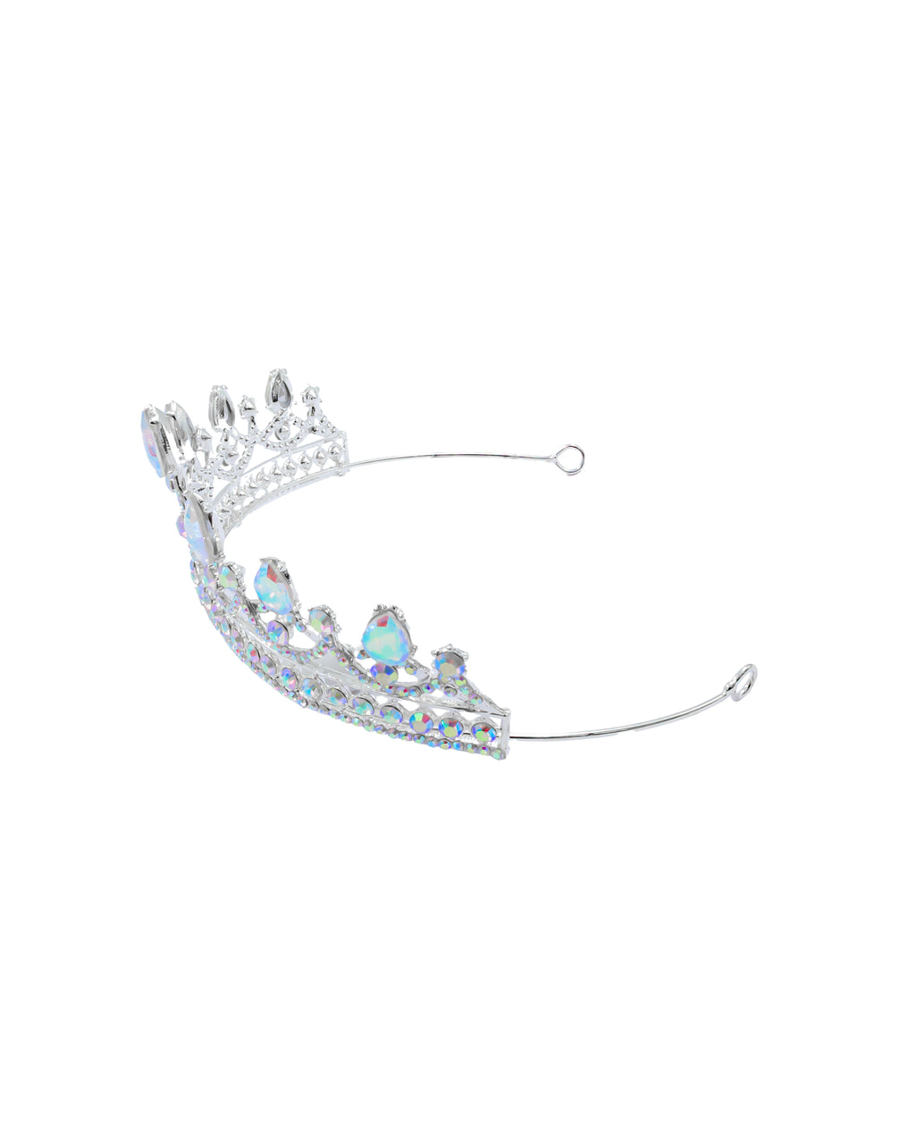 Corona Plateada de Diadema con piedras  - M164 Oro Laminado