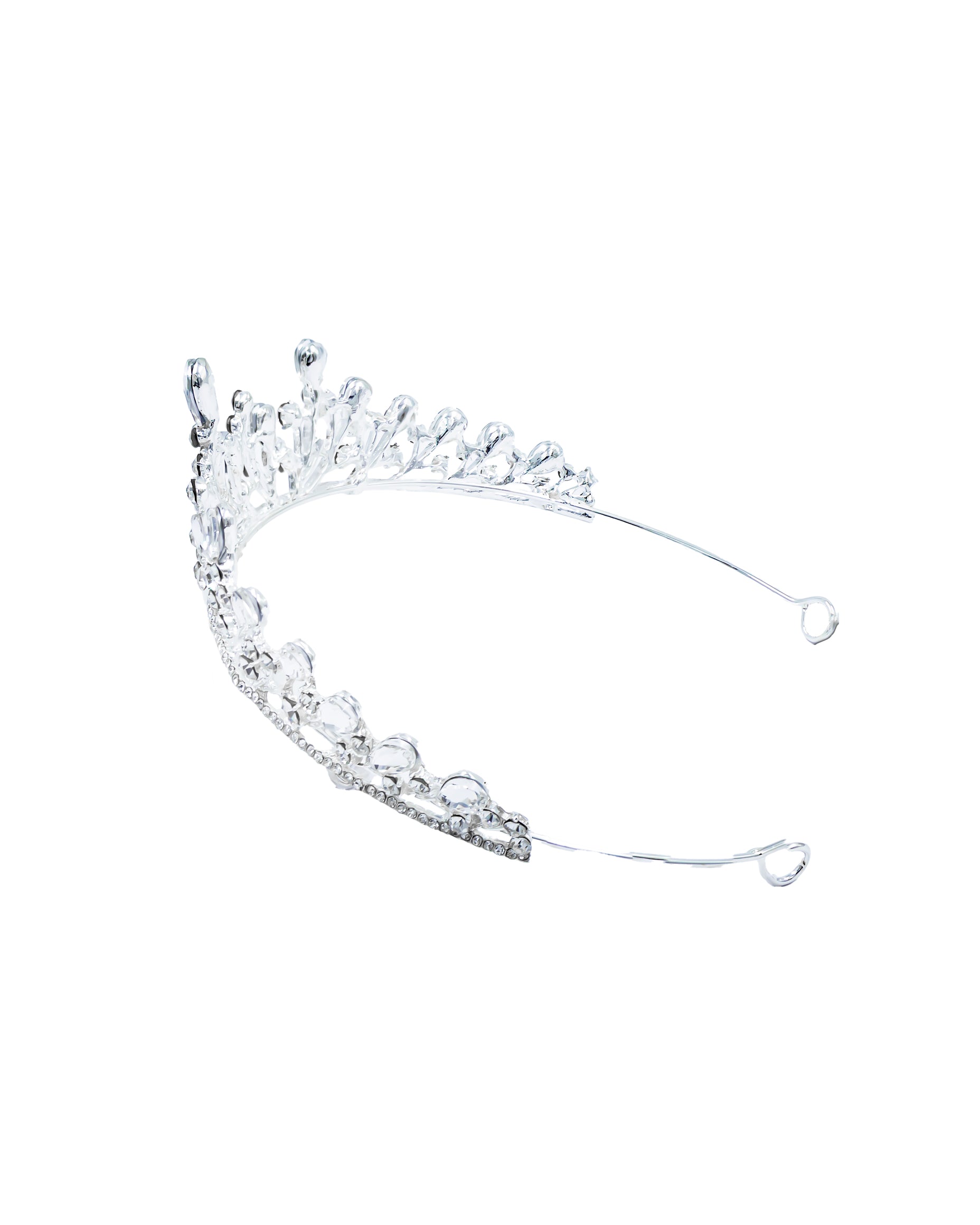 Corona Plateada de Diadema con piedras  - M32 Oro Laminado