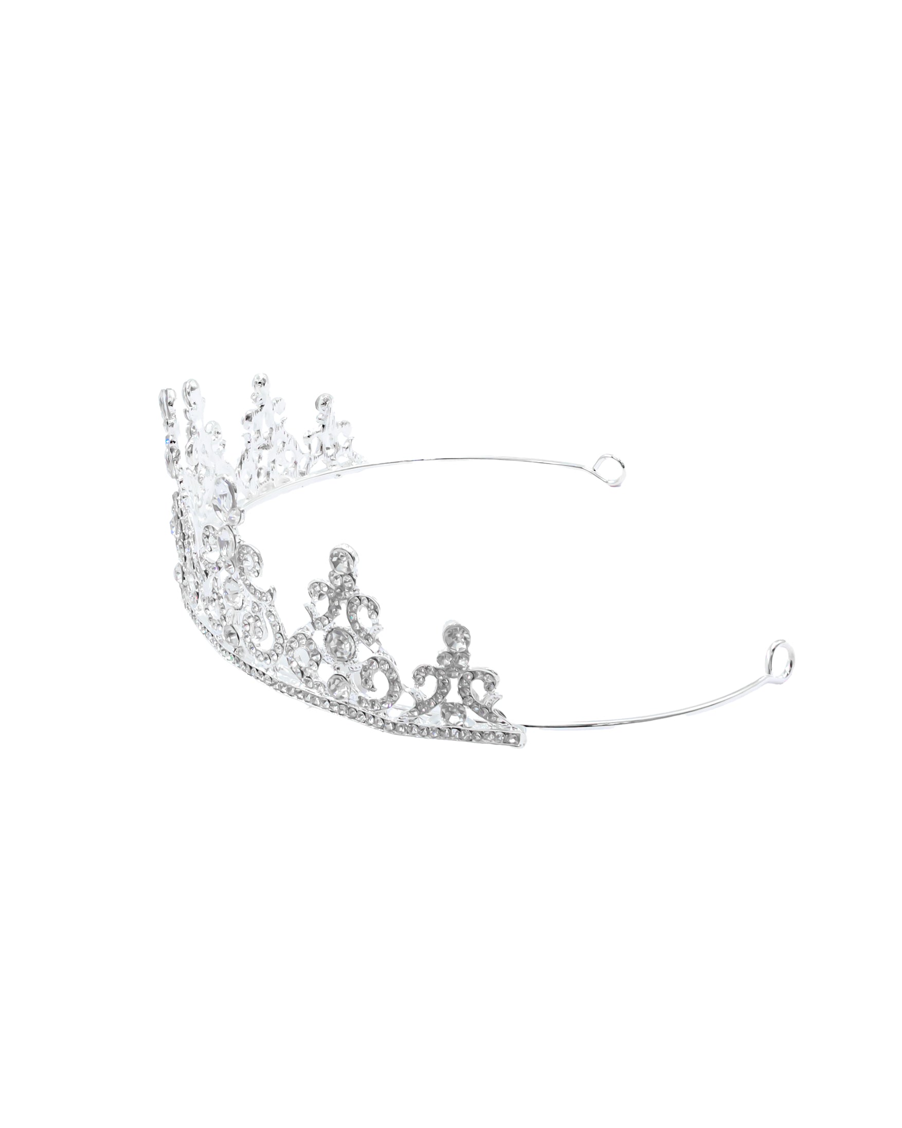 Corona Plateada de Diadema con piedras  - M161 Oro Laminado