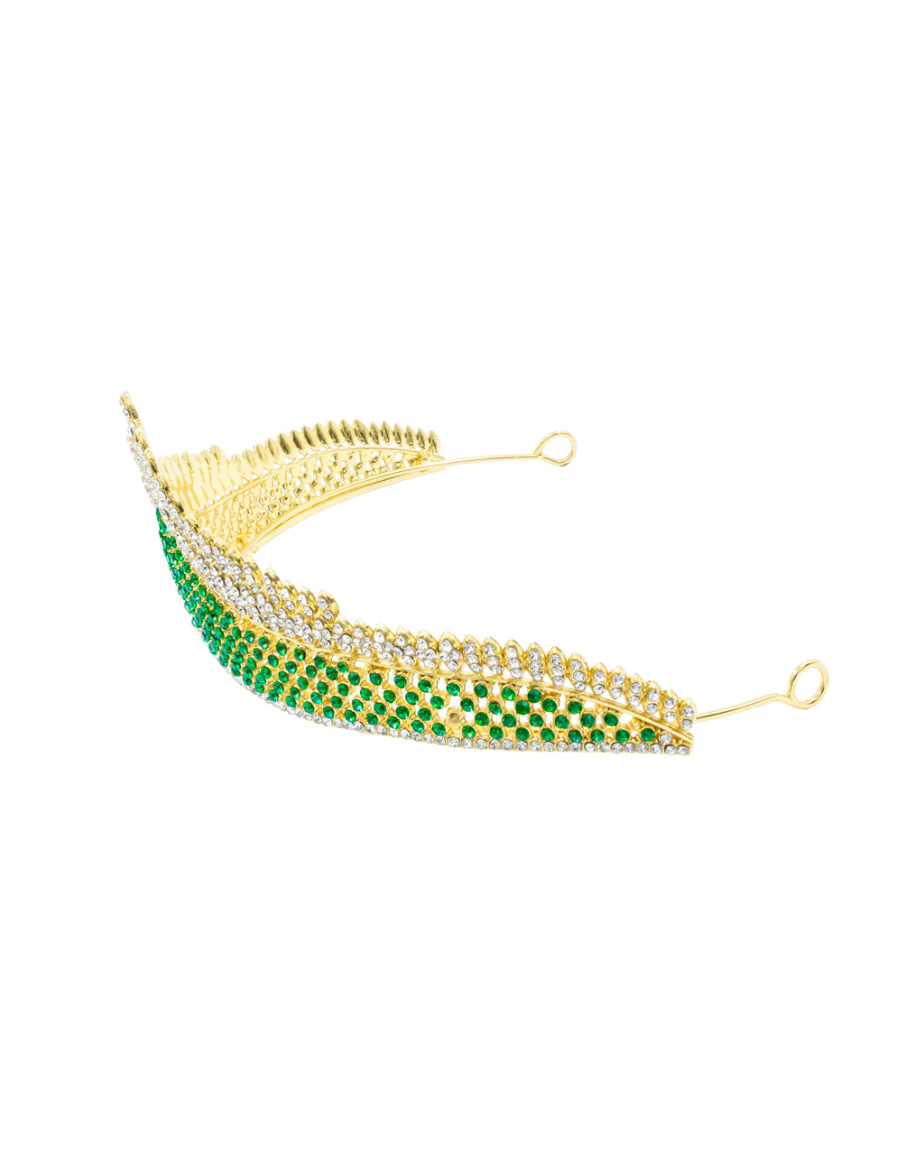 Corona Dorada de Diadema con piedras  - M134 Oro Laminado