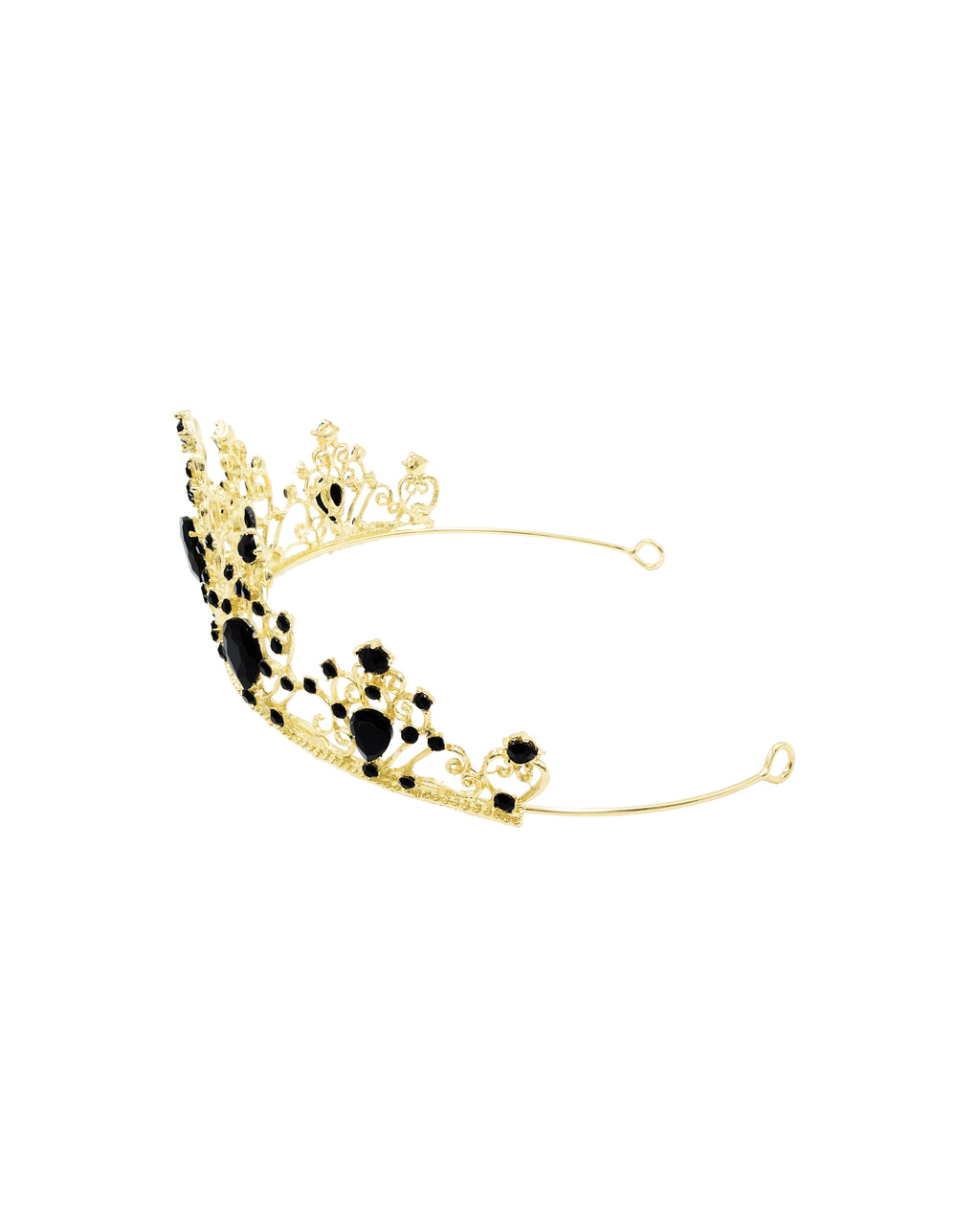 Corona Dorada de Diadema con piedras  - M147 Oro Laminado
