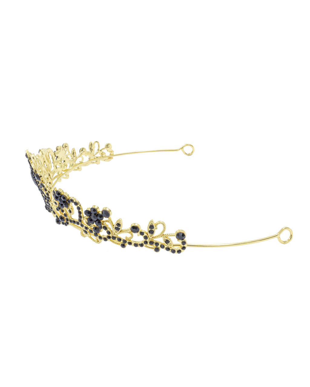Corona Dorada de Diadema con piedras  - M125 Oro Laminado