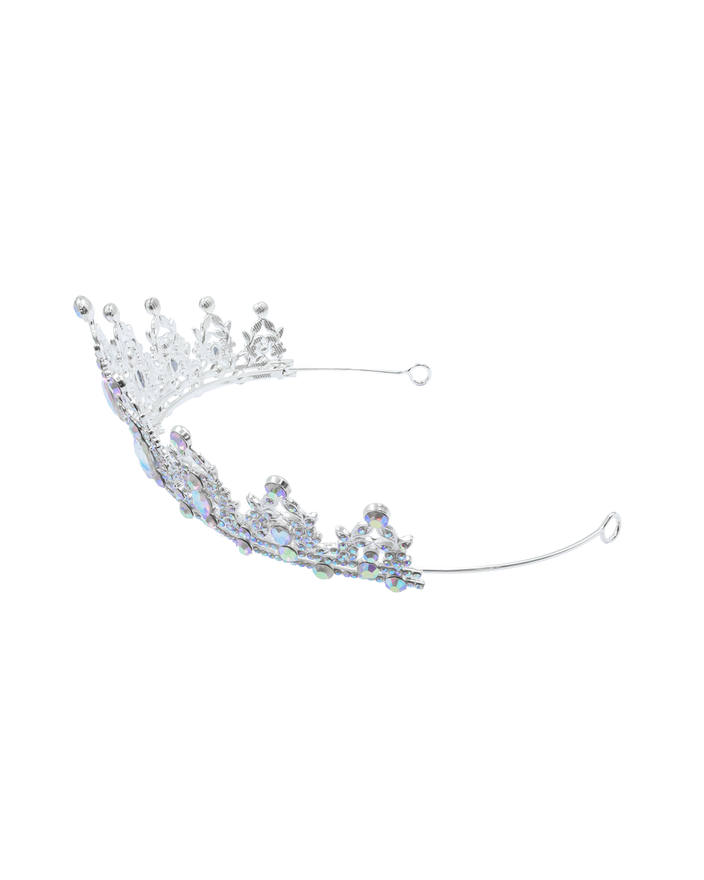 Corona Plateada de Diadema con piedras  - M169 Oro Laminado