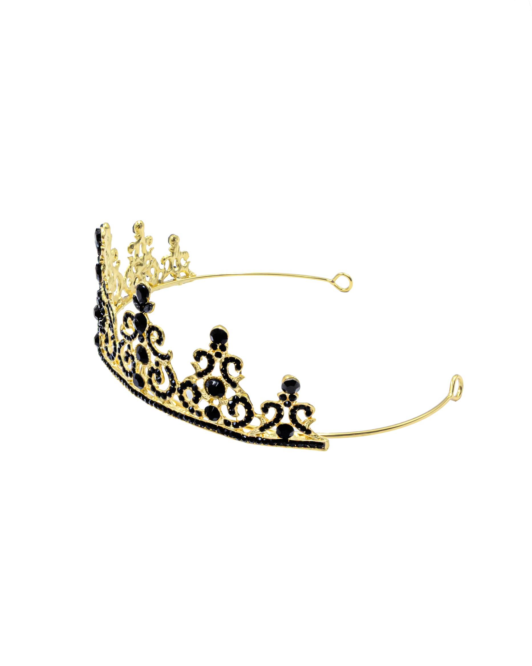 Corona Dorada de Diadema con piedras  - M207 Oro Laminado