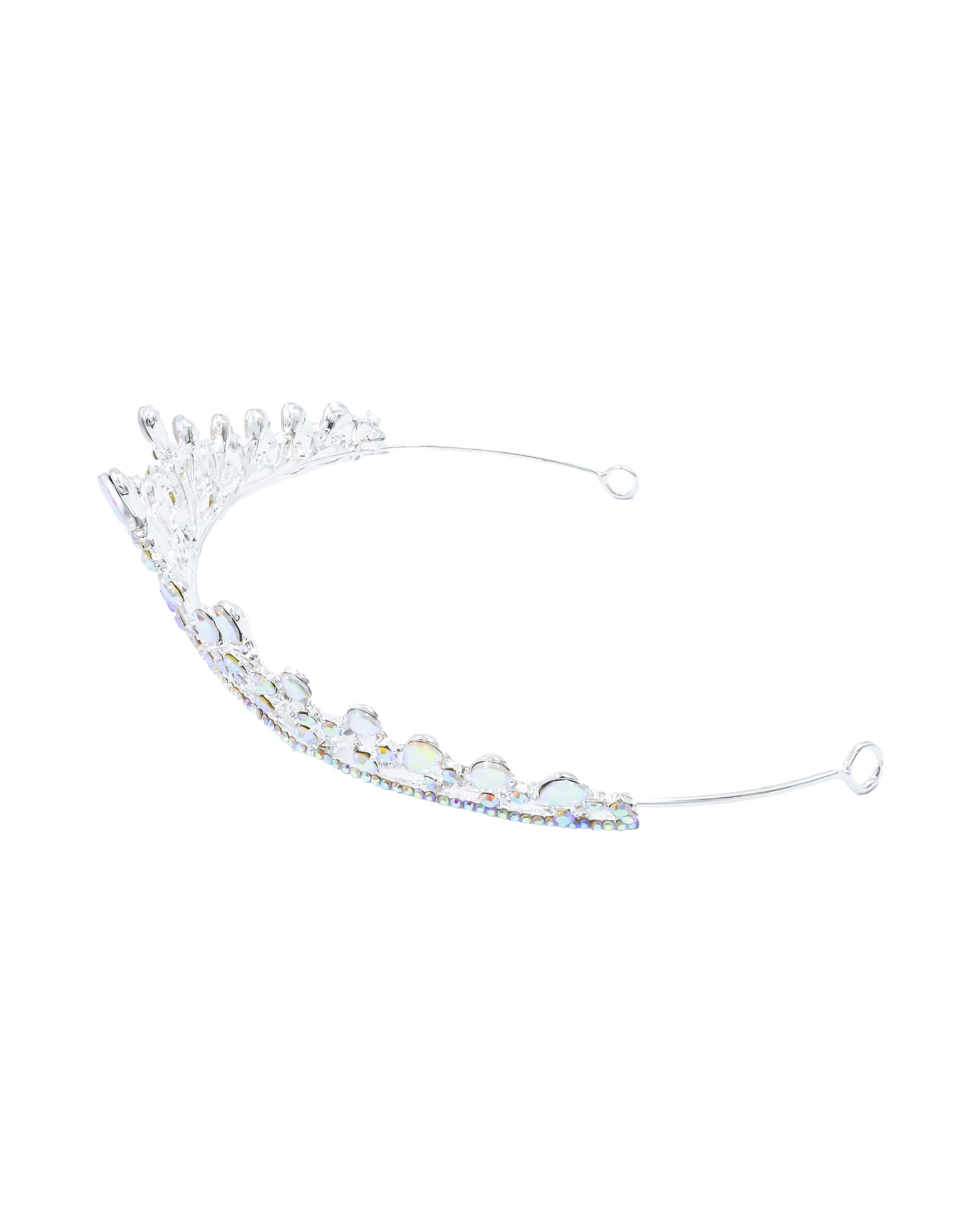Corona Plateada de Diadema con piedras  - M104 Oro Laminado