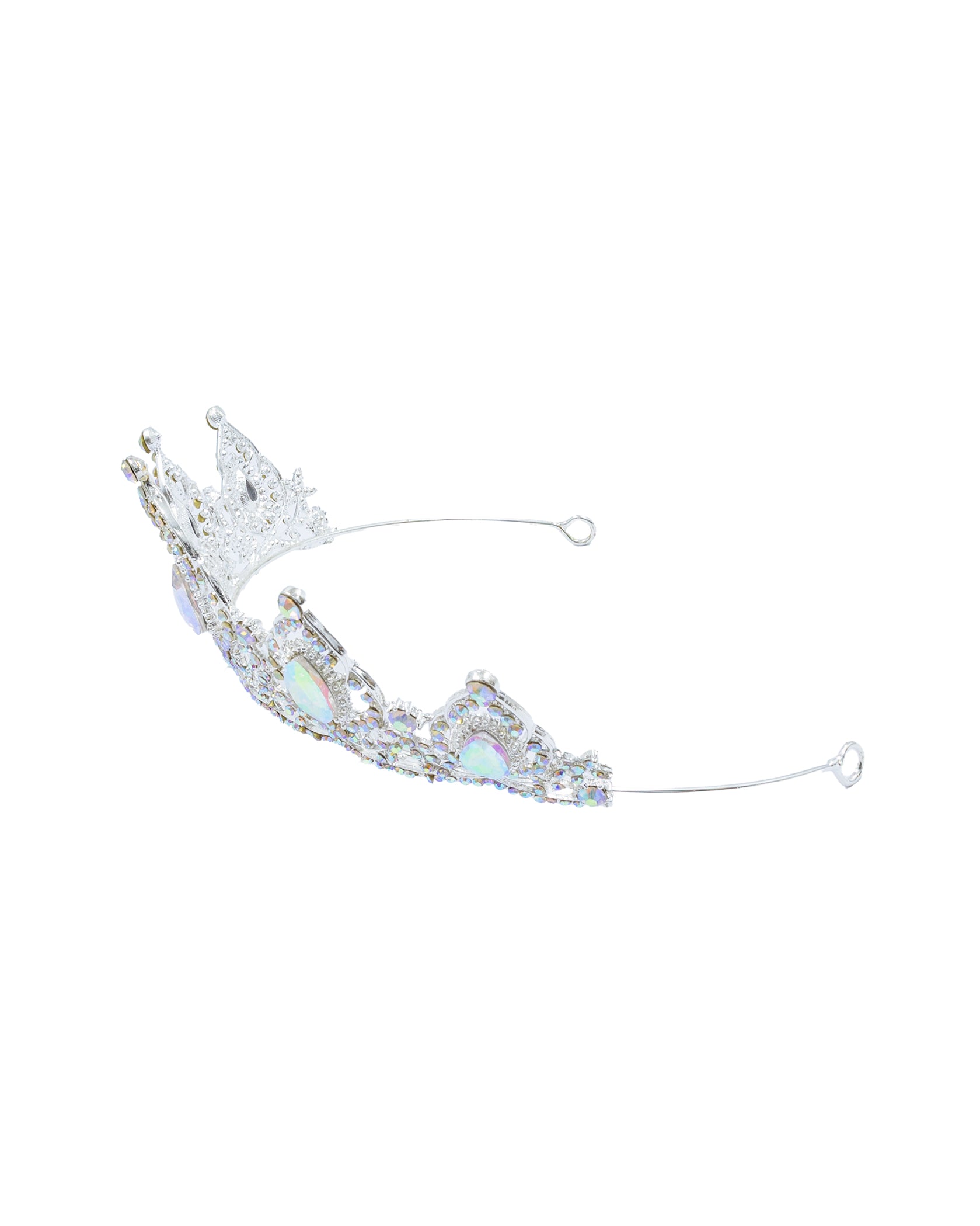Corona Plateada de Diadema con piedras  - M93 Oro Laminado