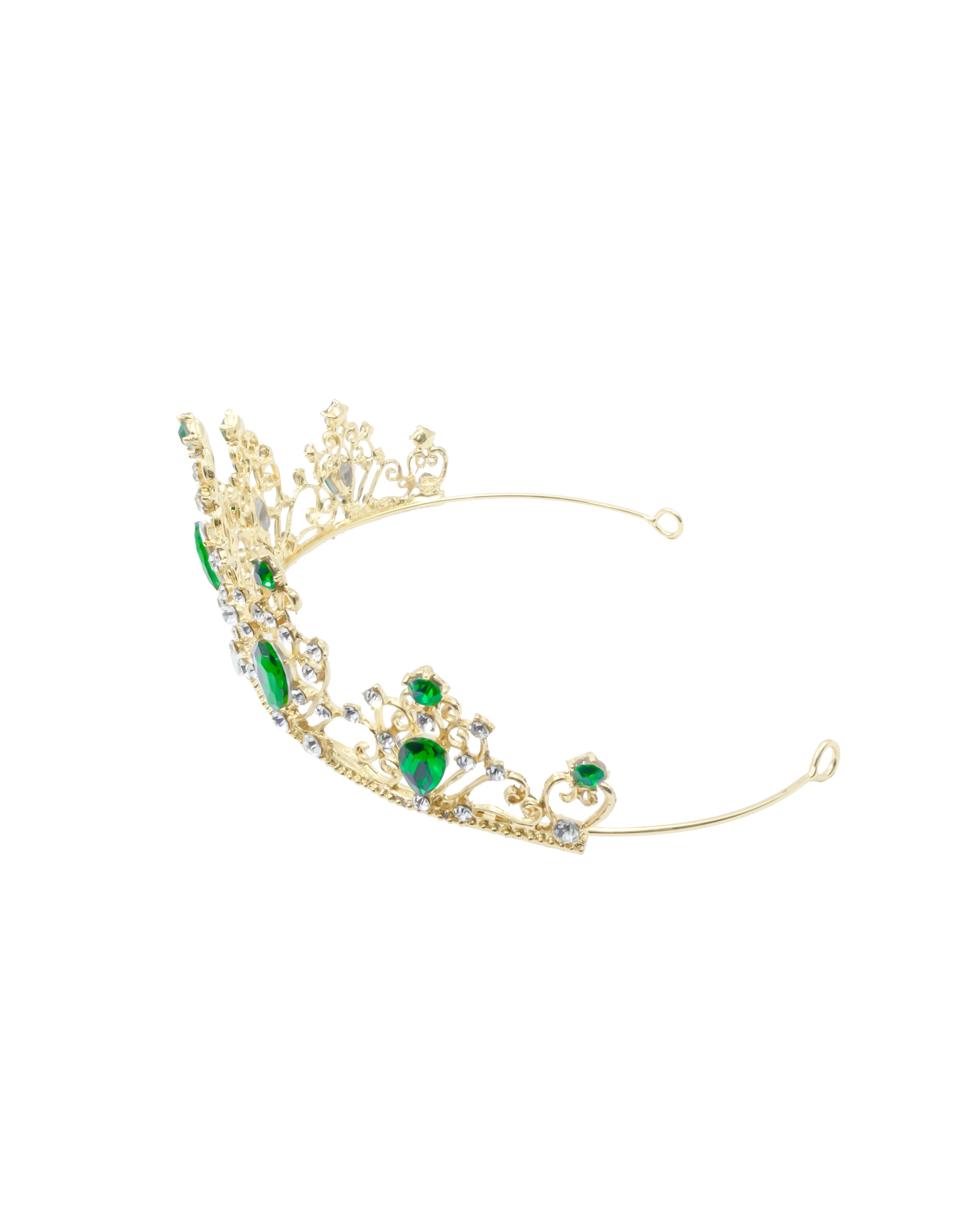 Corona Dorada de Diadema con piedras  - M243 Oro Laminado