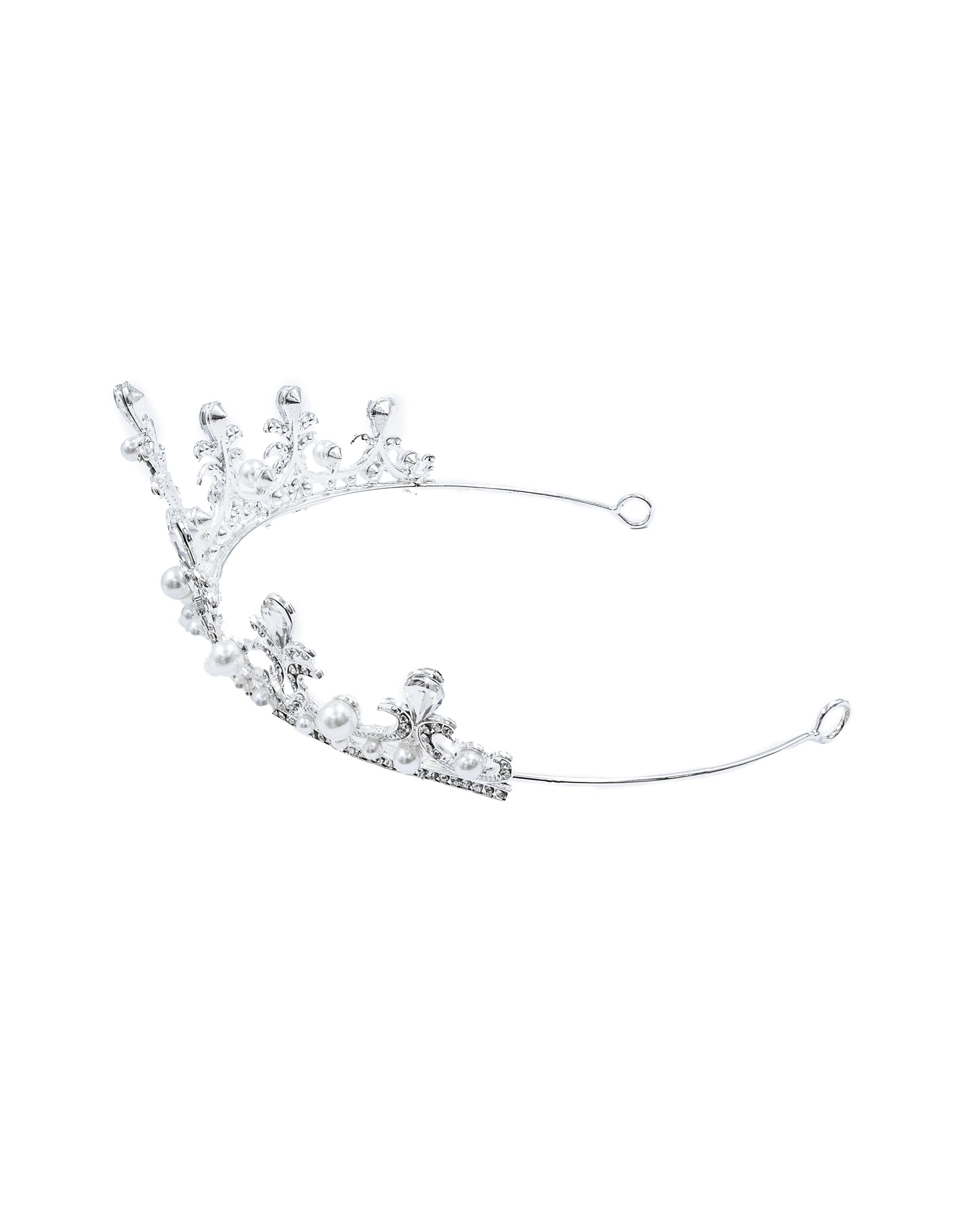 Corona Plateada de Diadema con piedras  - M56 Oro Laminad
