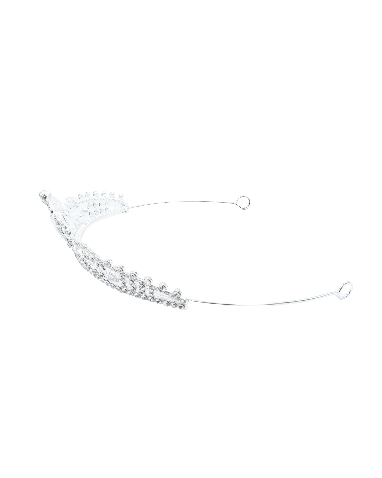 Corona Plateada de Diadema con piedras  - M106 Oro Laminado