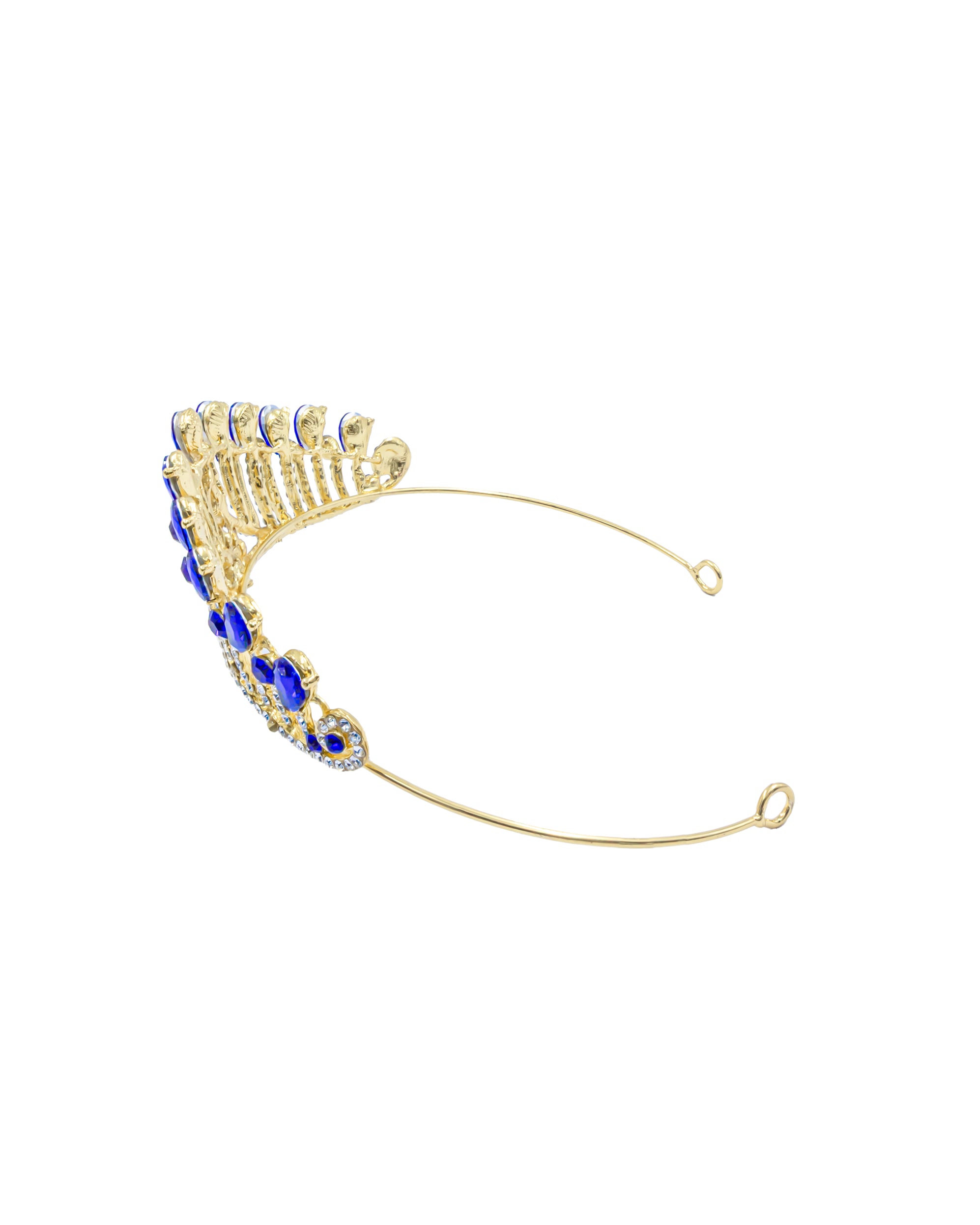 Corona Dorada de Diadema con piedras  - M192 Oro Laminado