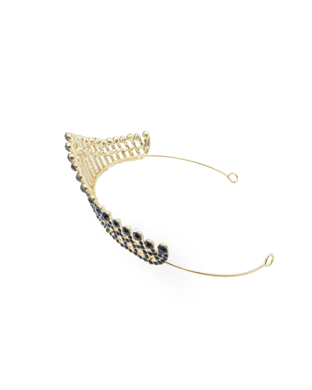 Corona Dorada de Diadema con piedras  - M220 Oro Laminado