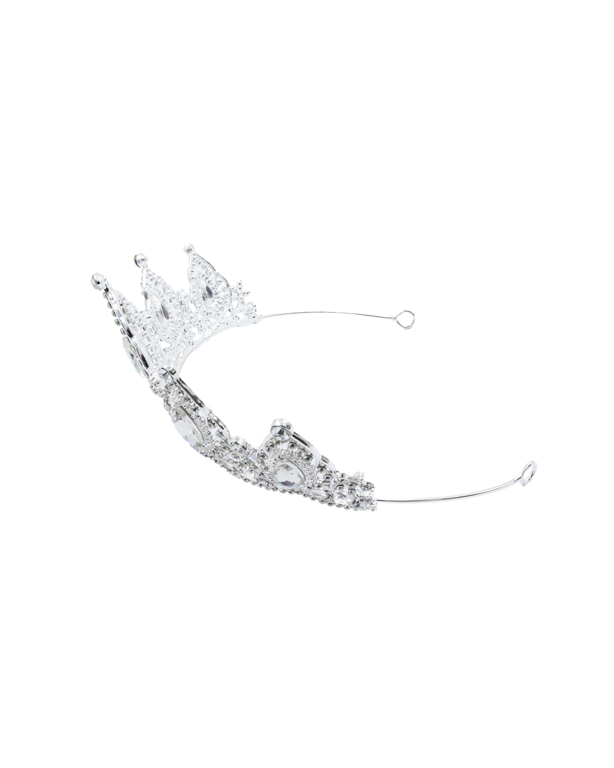 Corona Plateada de Diadema con piedras  - M168 Oro Laminado