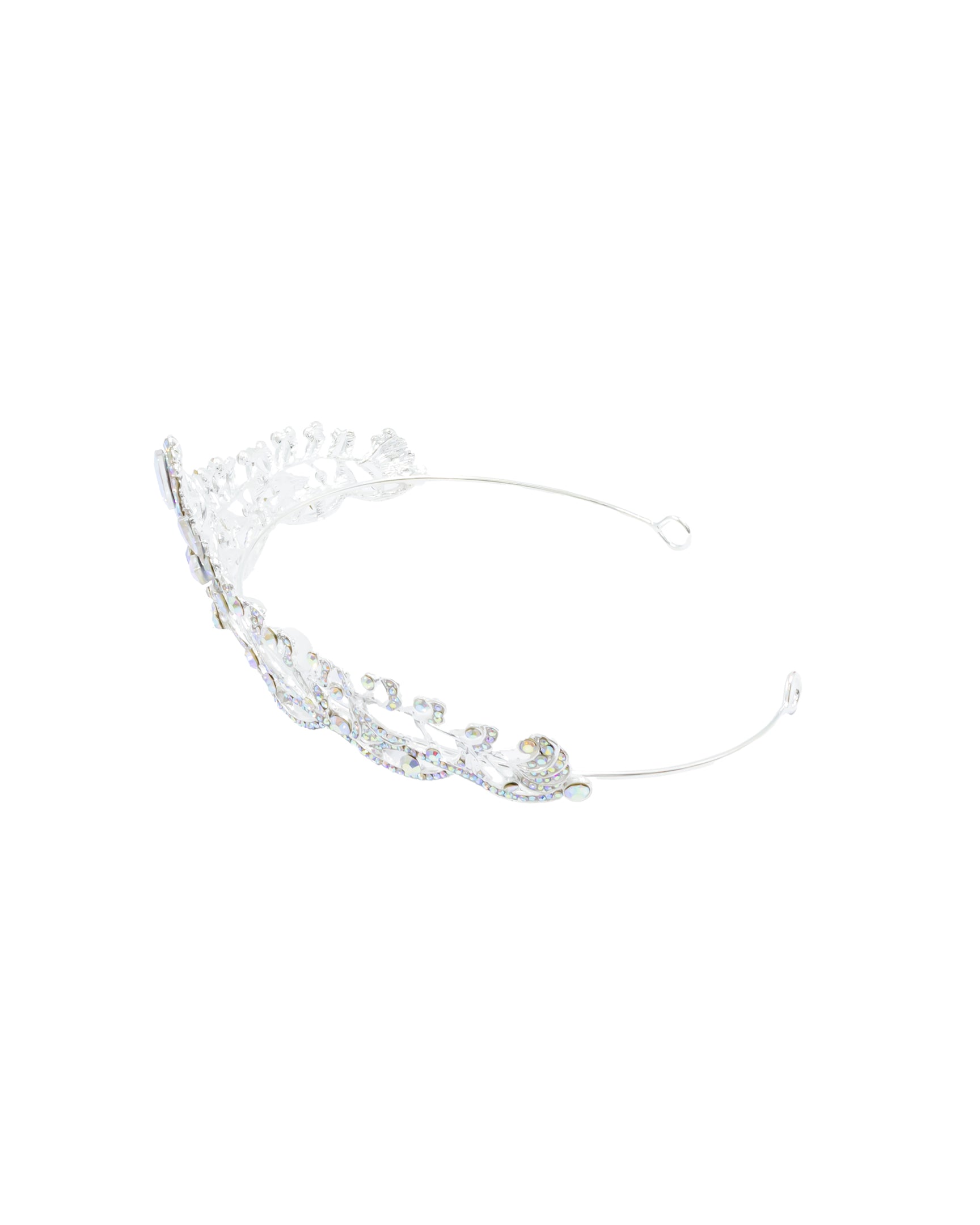 Corona Plateada de Diadema con piedras  - M99 Oro Laminado