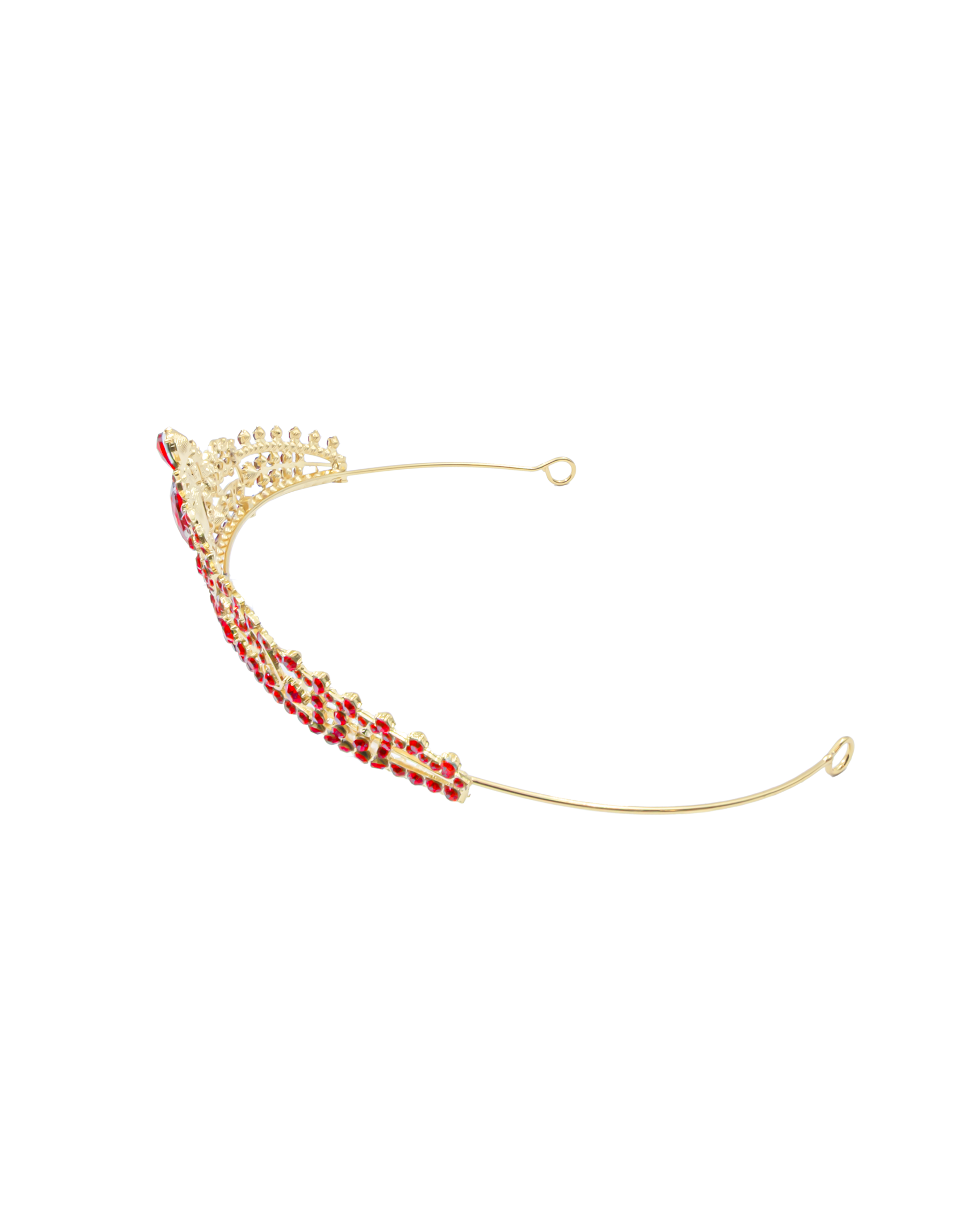 Corona Dorada de Diadema con piedras  - M257 Oro Laminado