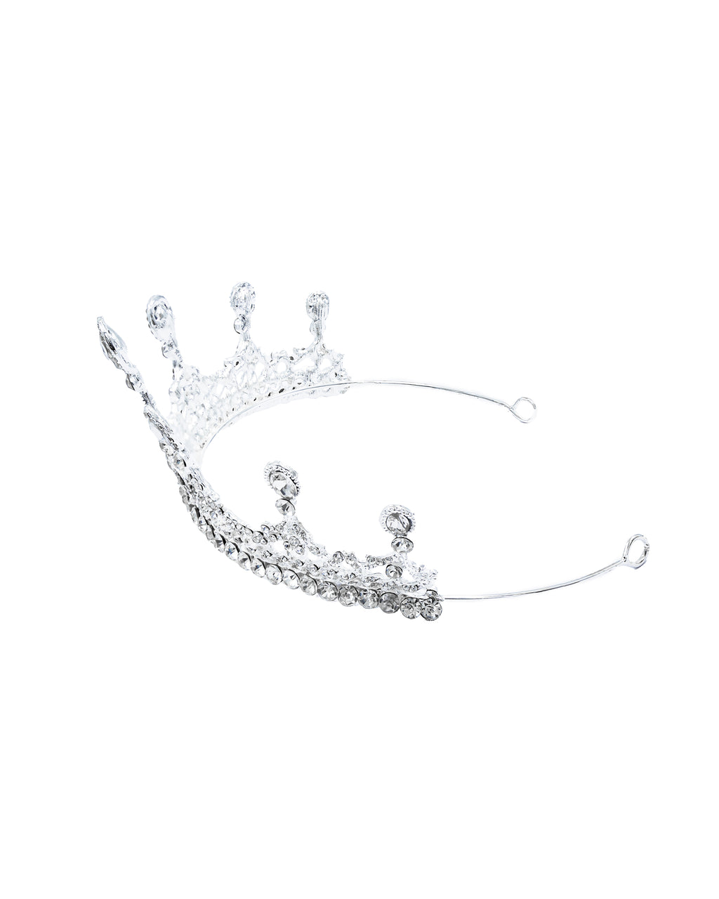 Corona Plateada de Diadema con piedras  - M23 Oro Laminado