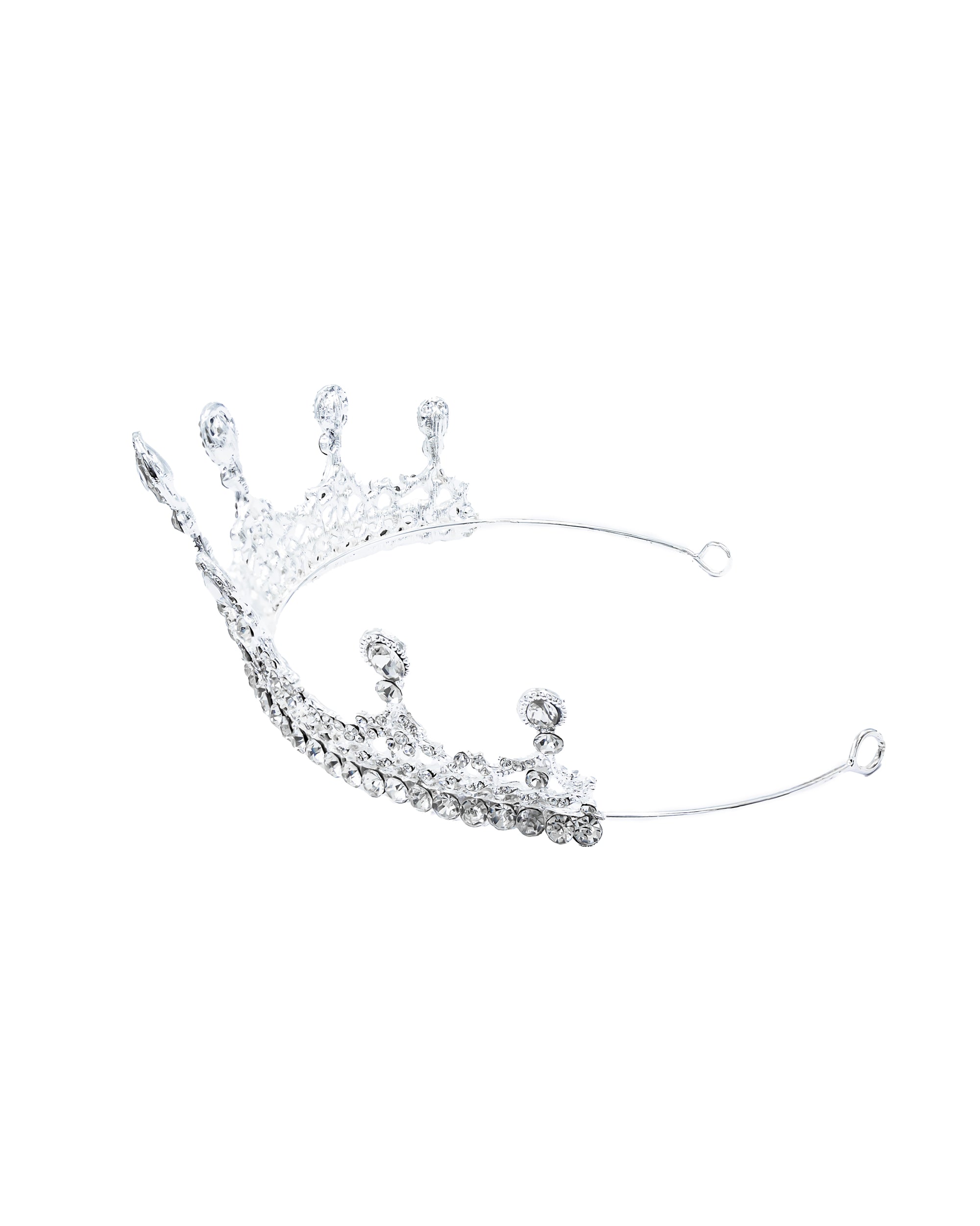 Corona Plateada de Diadema con piedras  - M23 Oro Laminado
