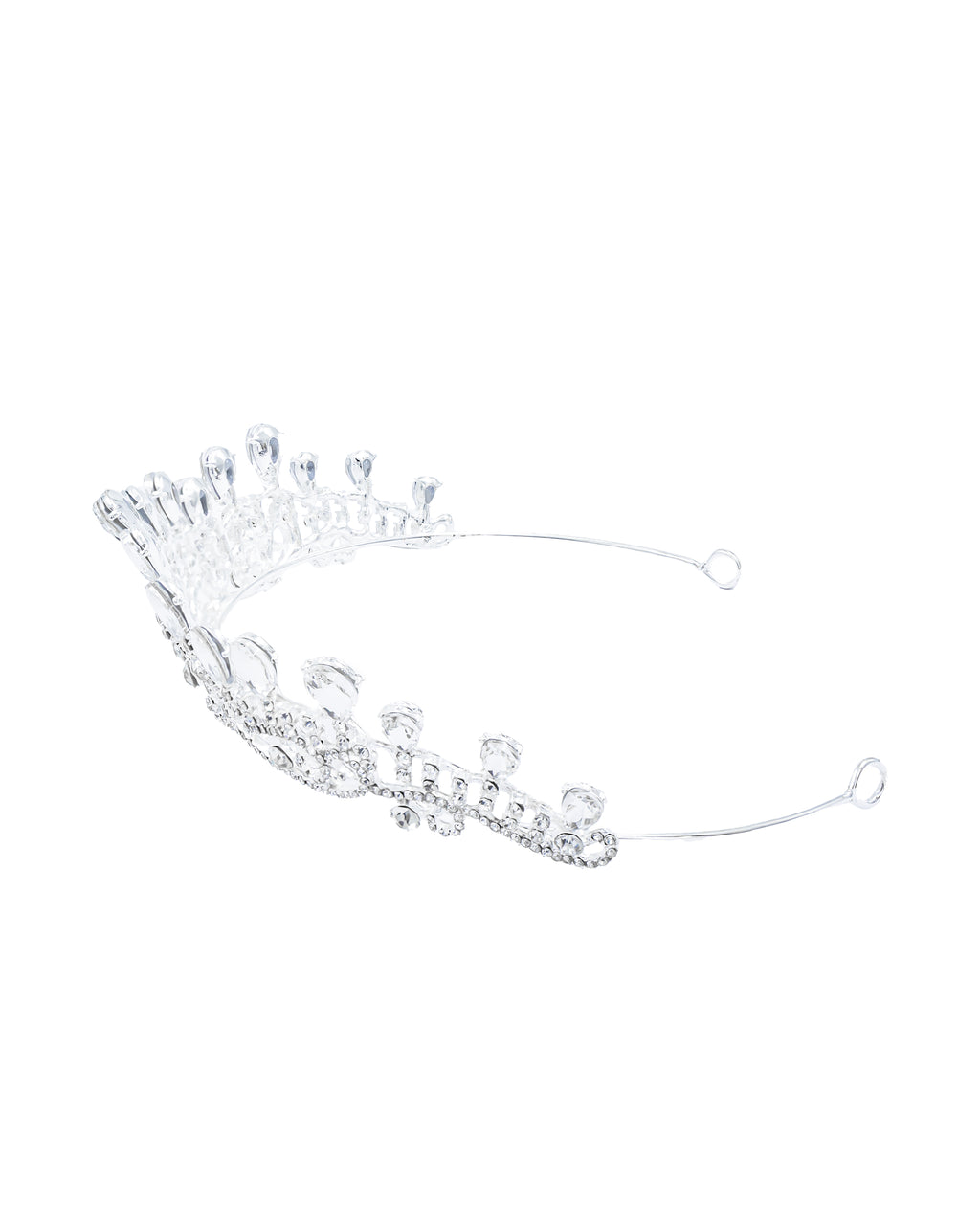 Corona Plateada de Diadema con piedras  - M21 Oro Laminado