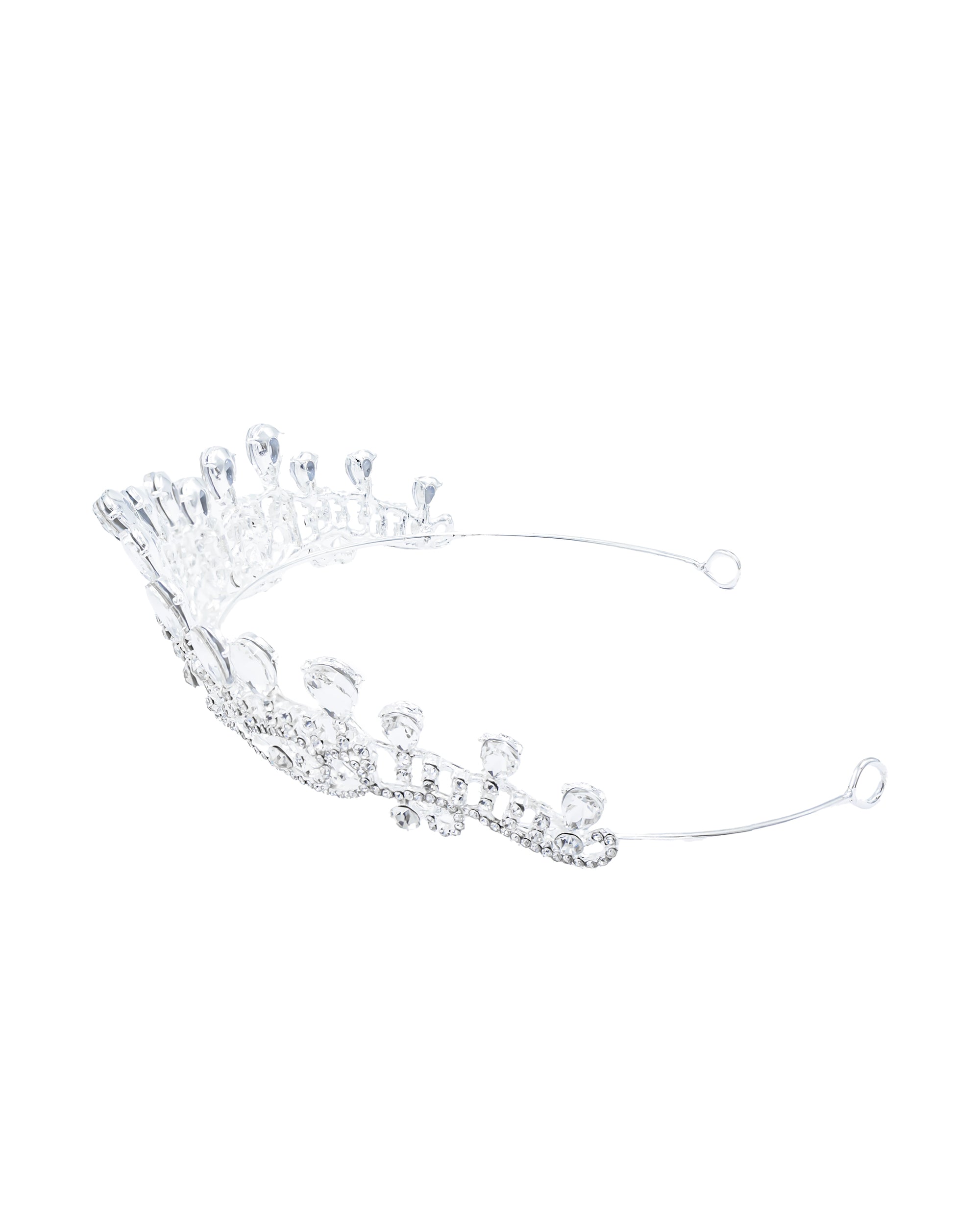 Corona Plateada de Diadema con piedras  - M21 Oro Laminado