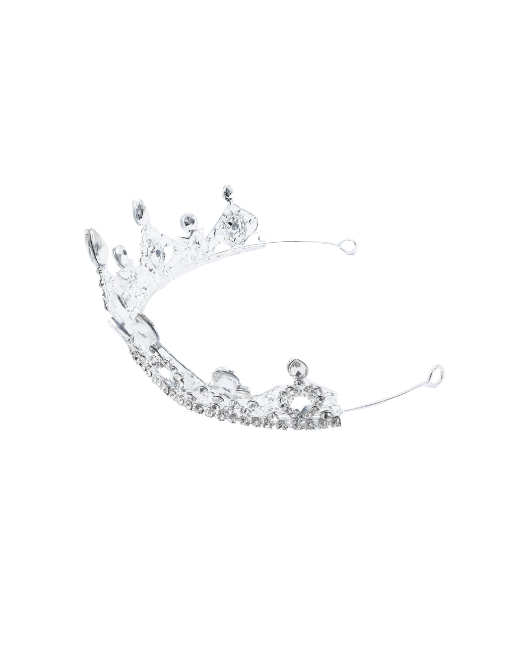 Corona Plateada de Diadema con piedras  - M61 Oro Laminado