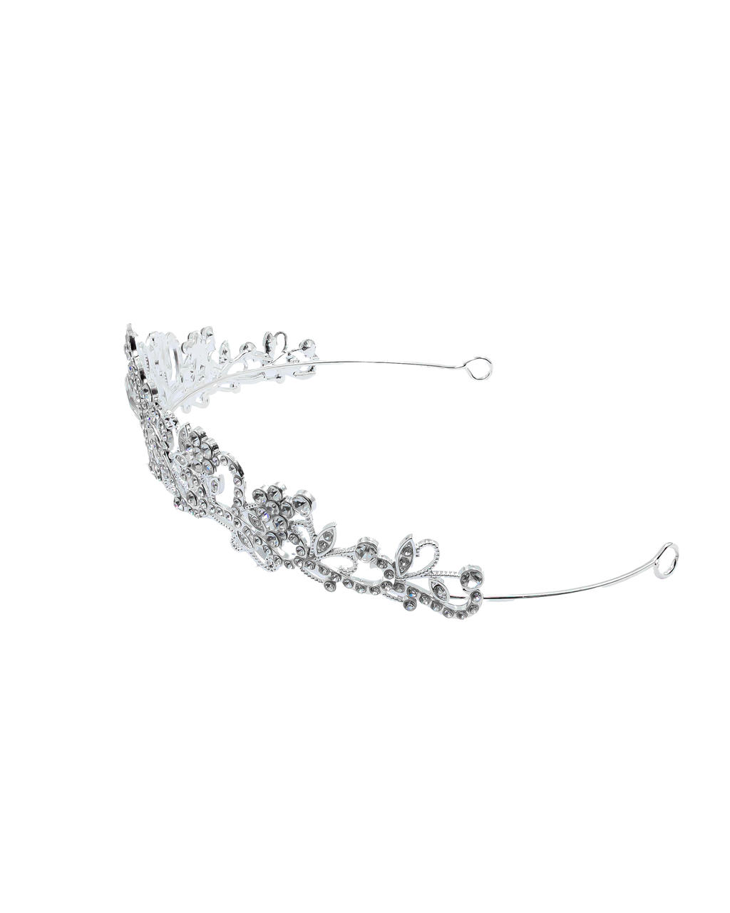 Corona Plateada de Diadema con piedras  - M173 Oro Laminado