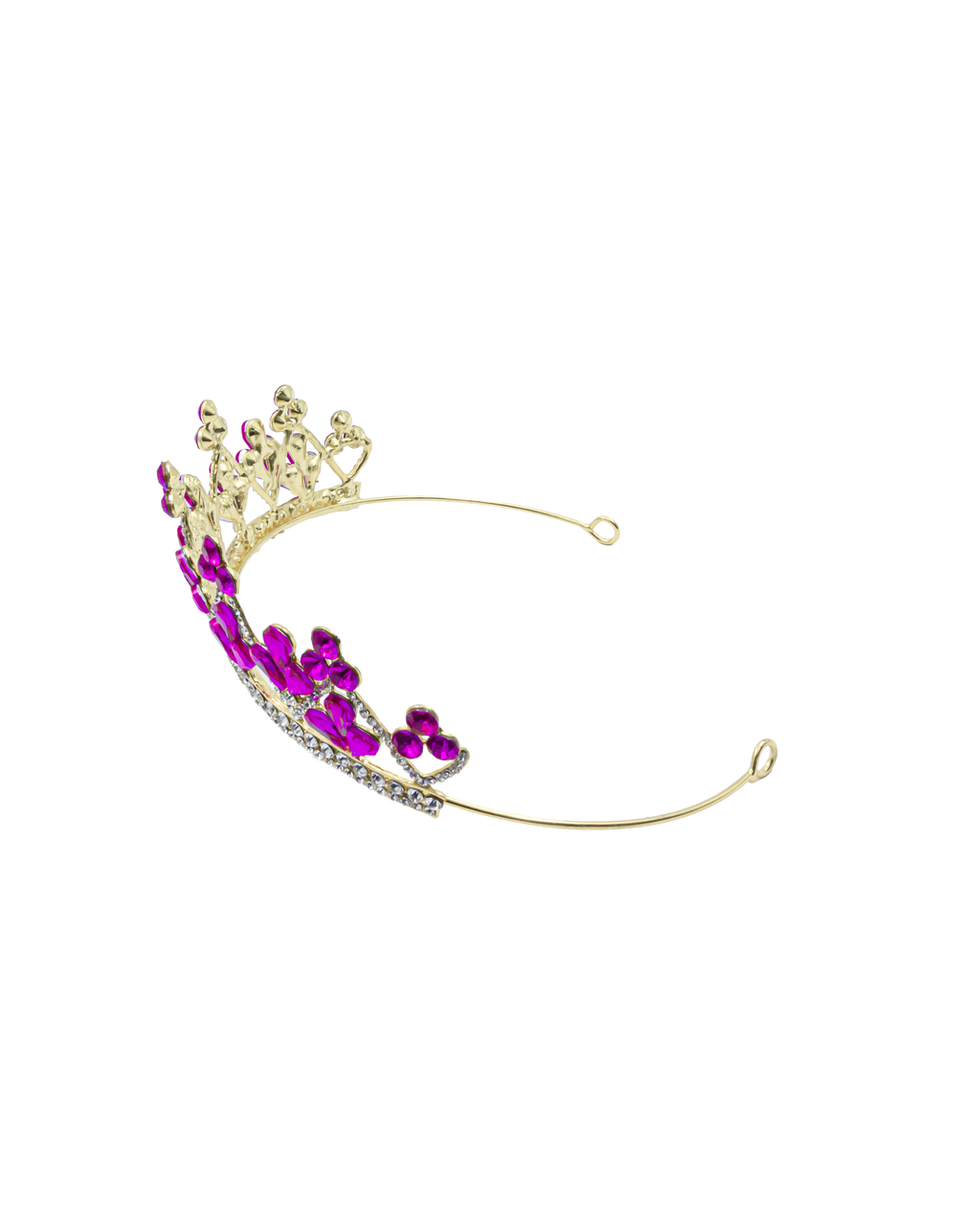 Corona Dorada de Diadema con piedras  - M255 Oro Laminado