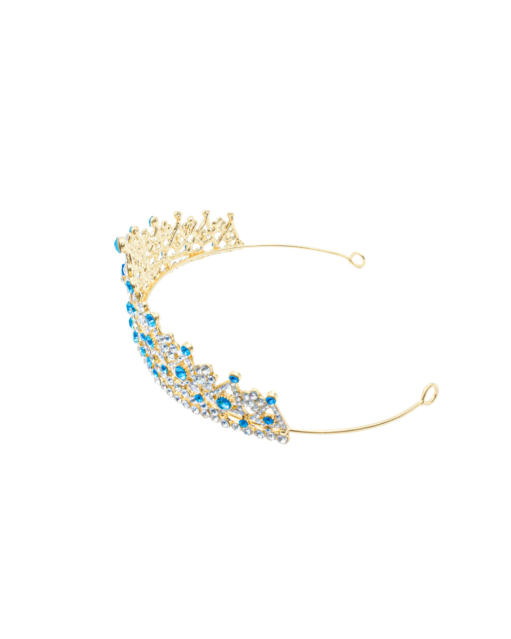 Corona Dorada de Diadema con piedras  - M237 Oro Laminado