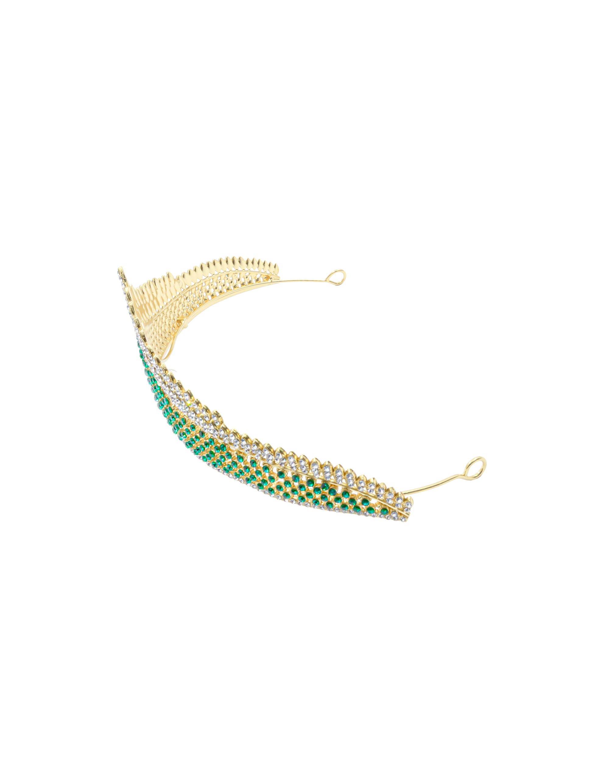 Corona Dorada de Diadema con piedras  - M221 Oro Laminado