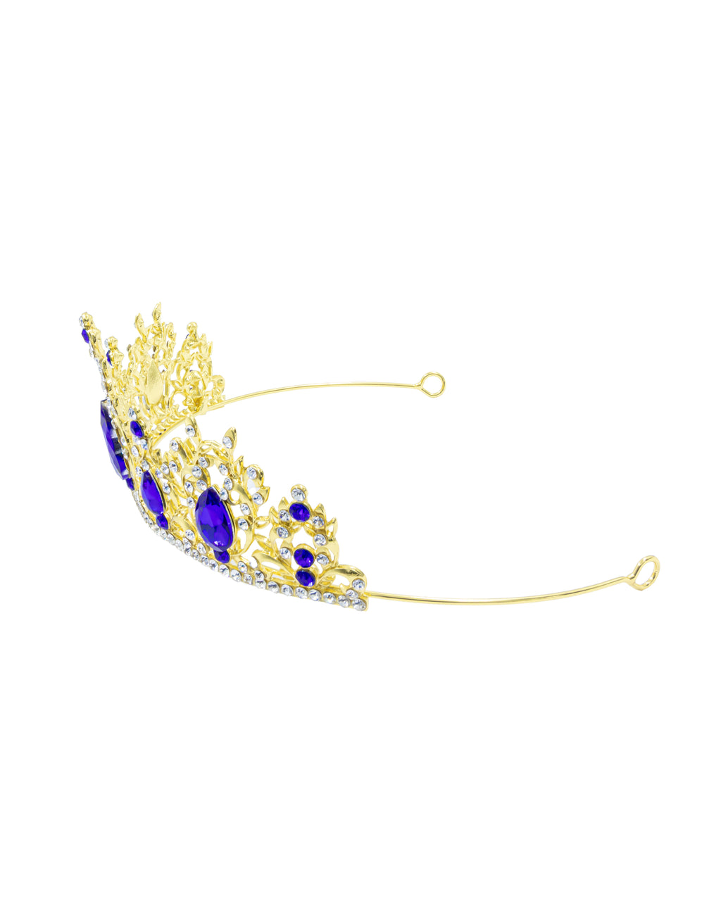 Corona Dorada de Diadema con piedras  - M145 Oro Laminado