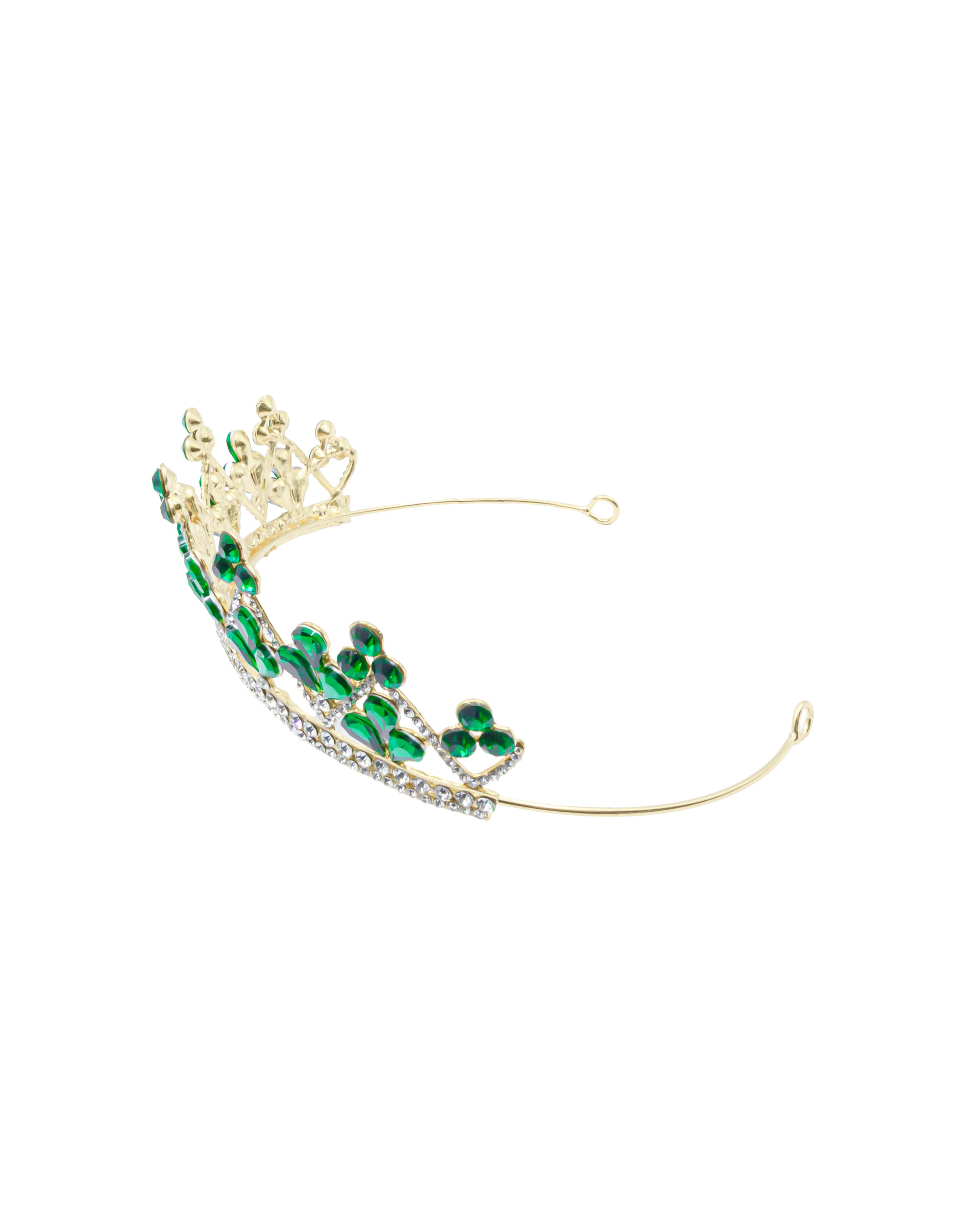 Corona Dorada de Diadema con piedras  - M230 Oro Laminado