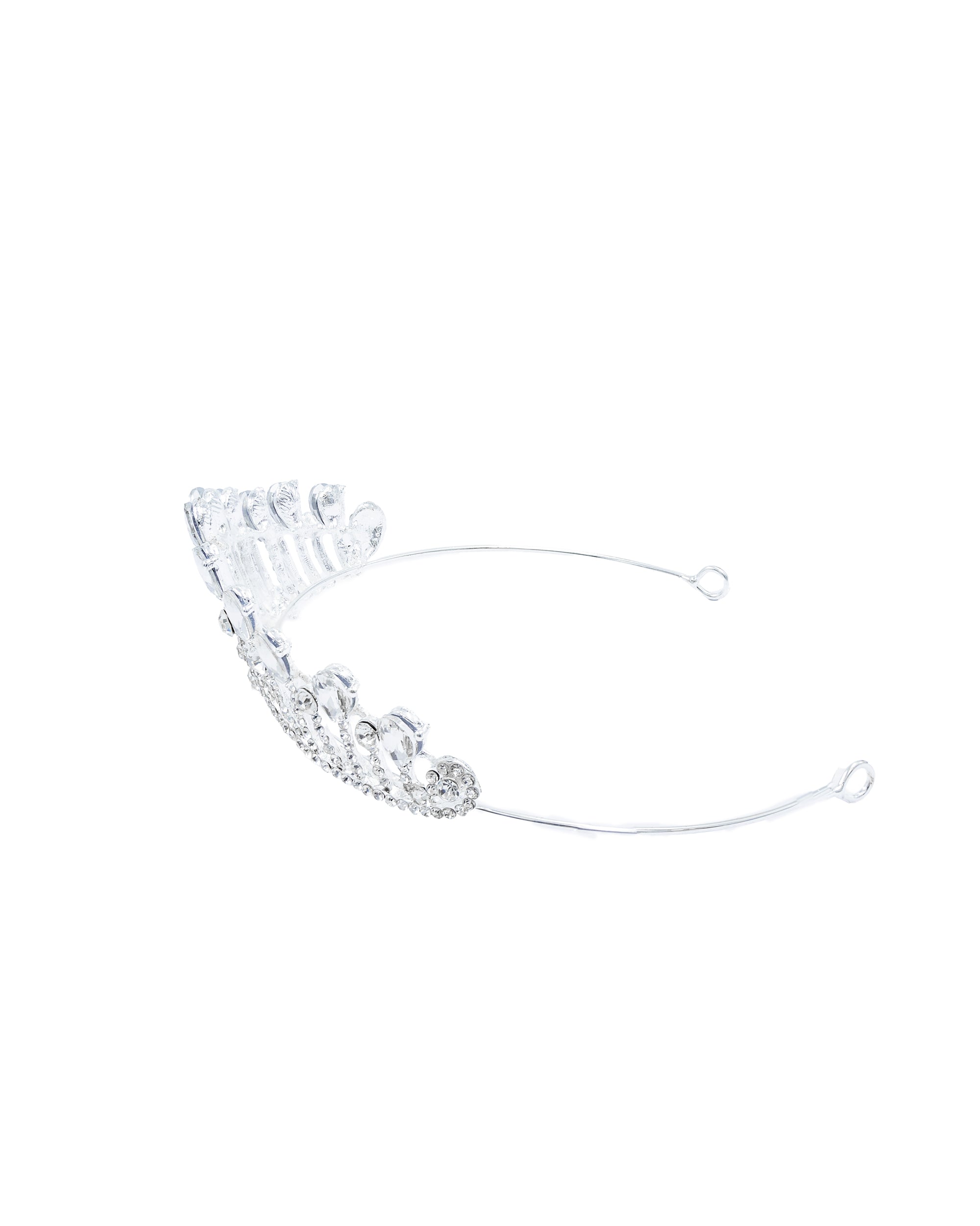 Corona Plateada de Diadema con piedras  - M30 Oro Laminado
