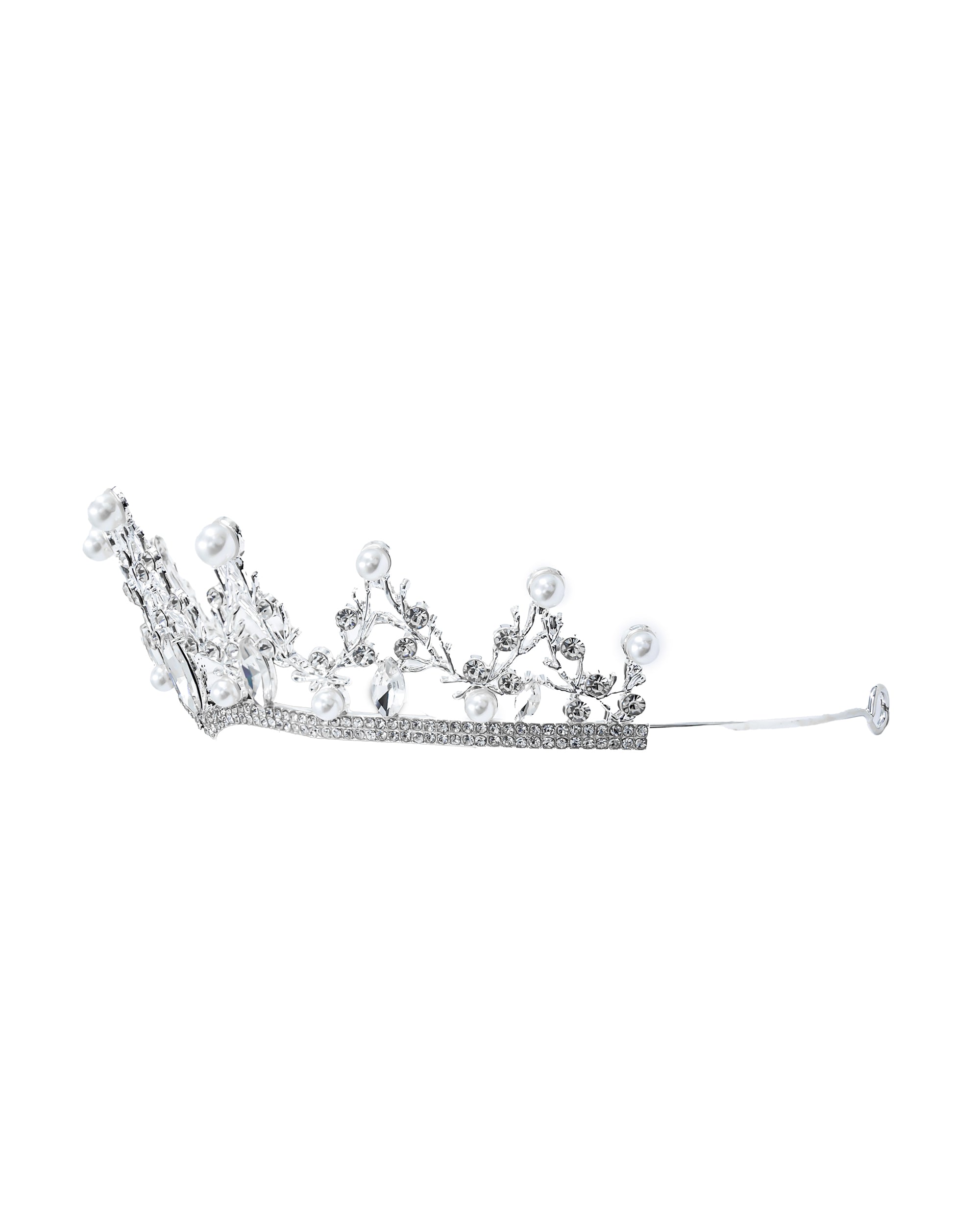 Corona Plateada de Diadema con piedras  - M4 Oro Laminado